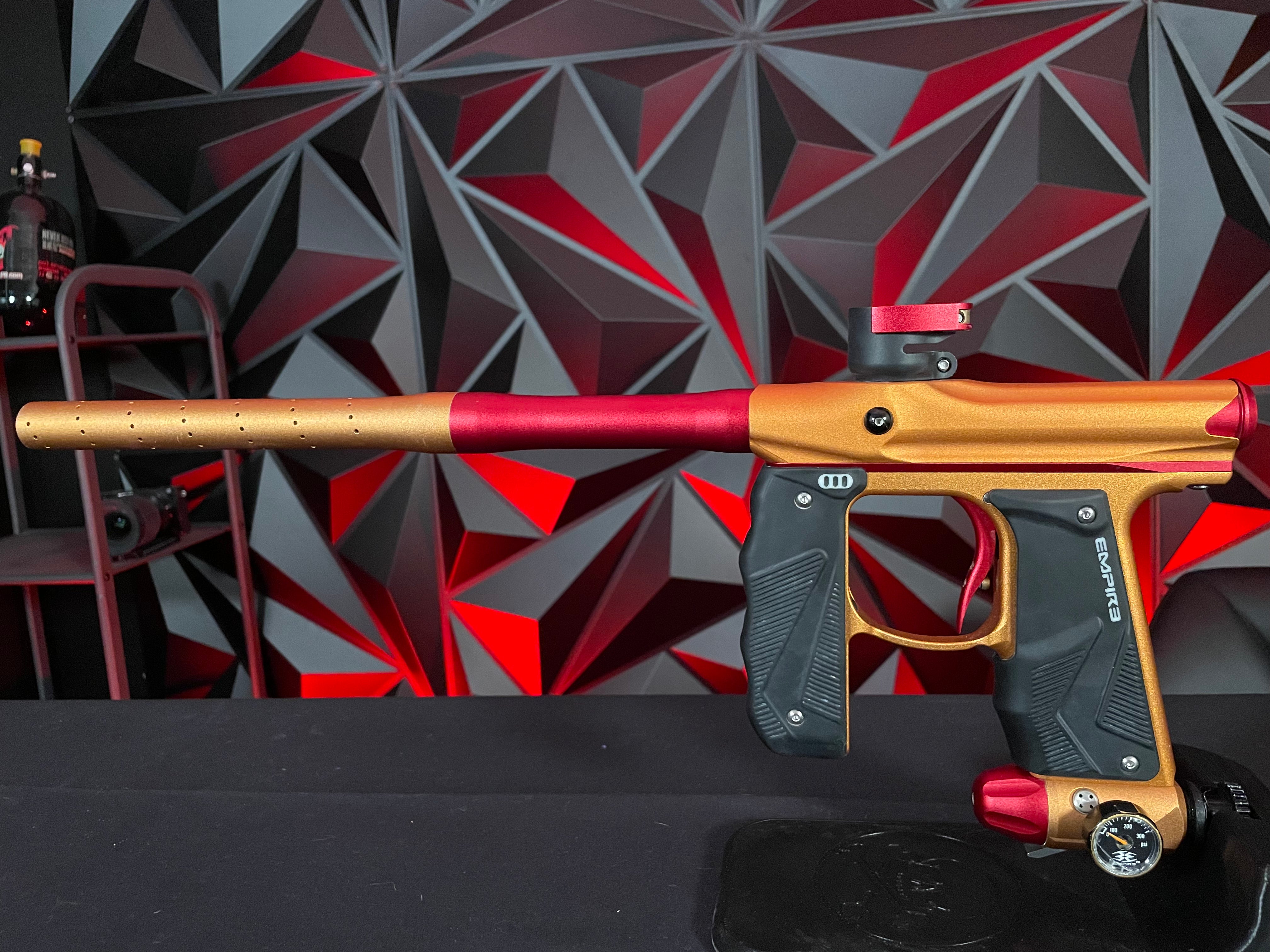 Used Empire Mini GS Paintball Gun - Dust Orange / Dust Red