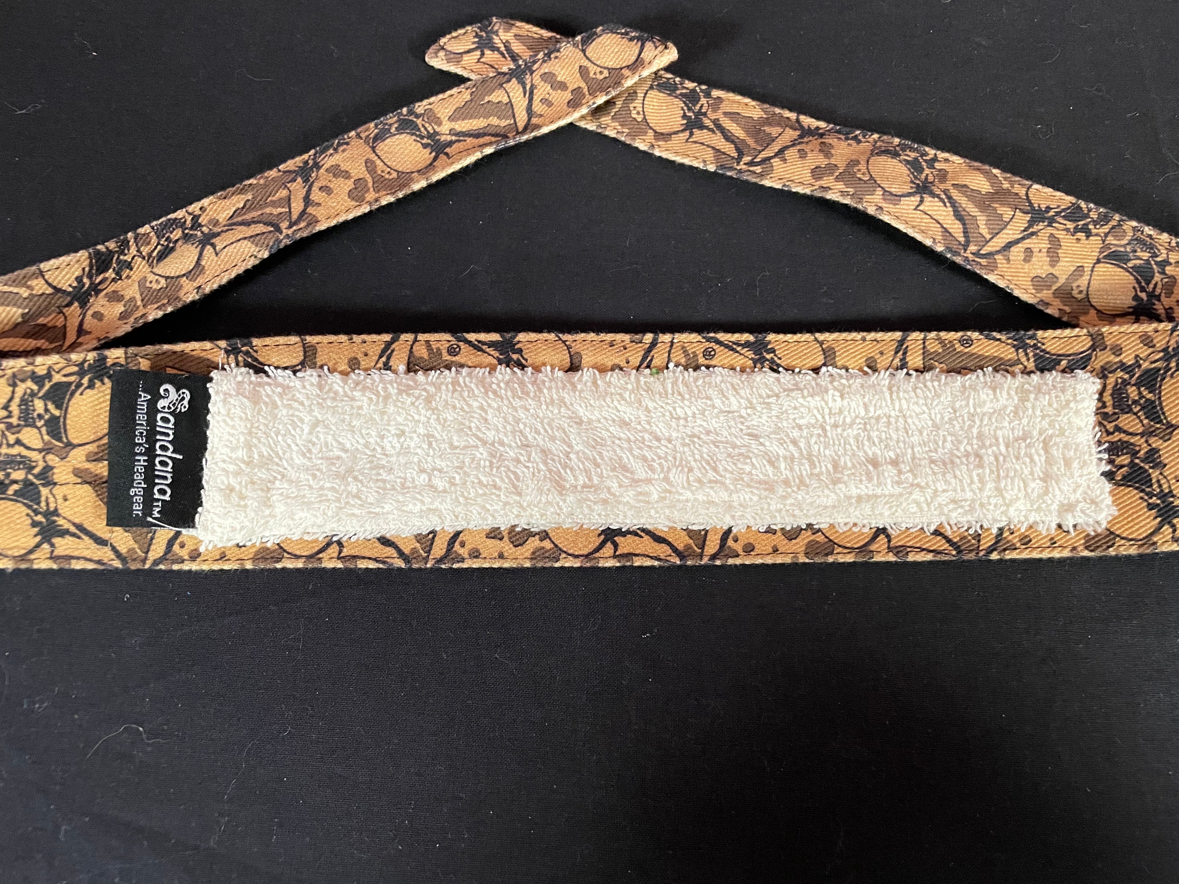Used Sandana"Fly Skulls" Headband - Tan/Brown