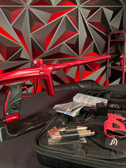 Used DLX Luxe TM40 Paintball Gun - Dust Red / Gloss Red w/Infamous Deuce Trigger
