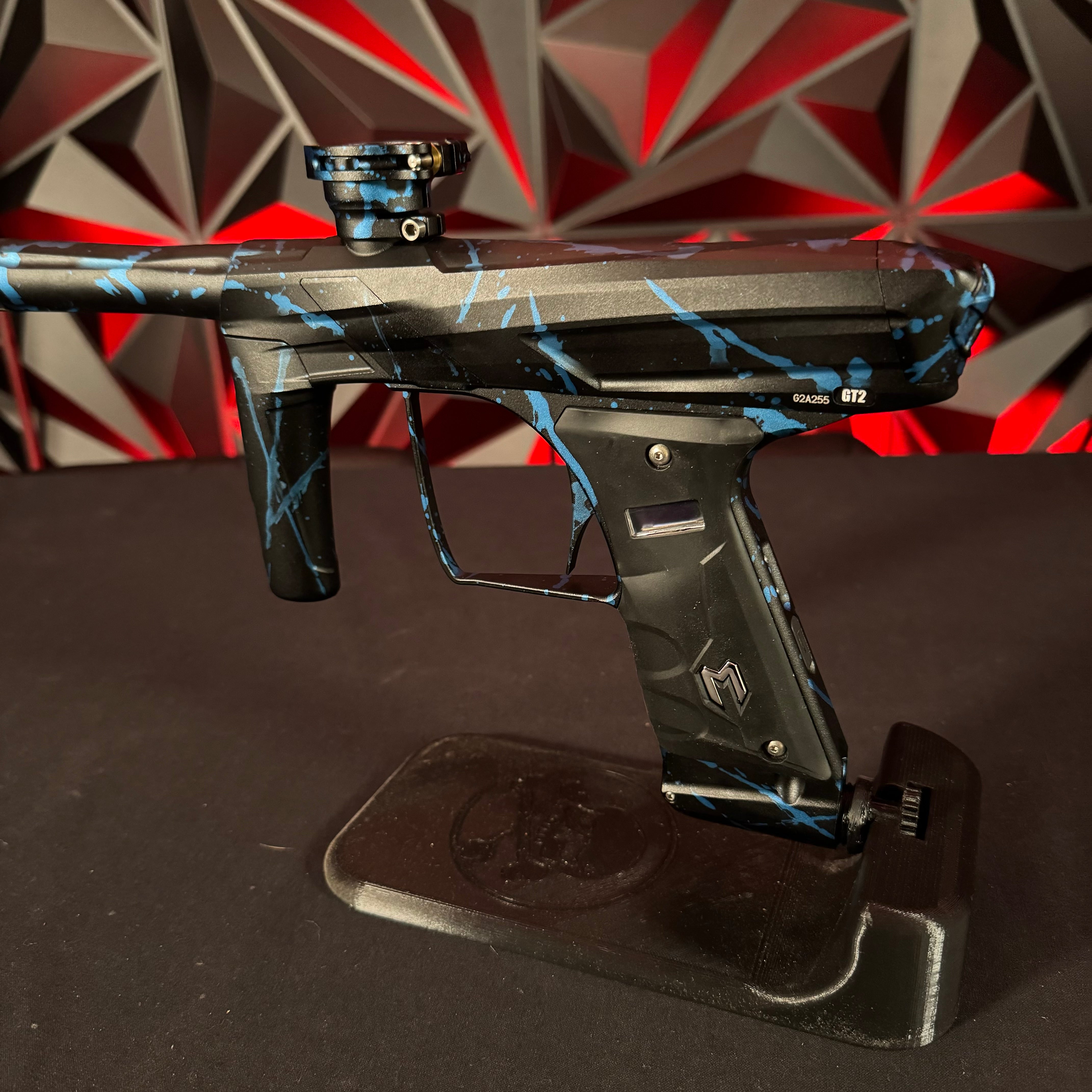 Used MacDev GT2 Paintball Gun - Black/Blue Splash