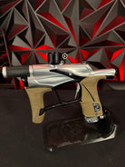 Used Planet Eclipse LV1.5 Paintball Gun - Silver/Black w/FDE Grips, Infamous Silencio Tip, FL Back, & Stock Barrel