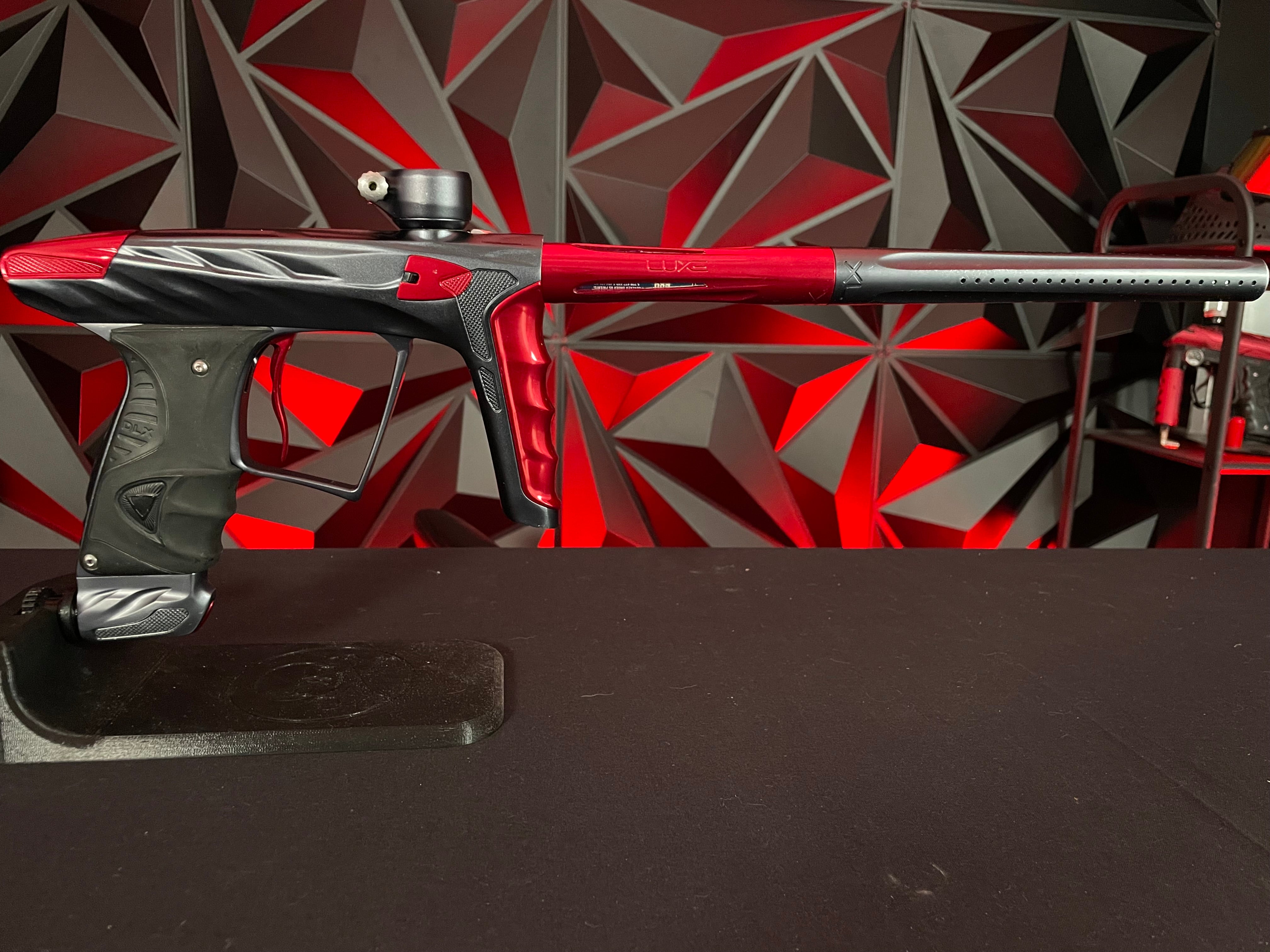 Used DLX Luxe X A51 Paintball Gun - Pewter/ Red