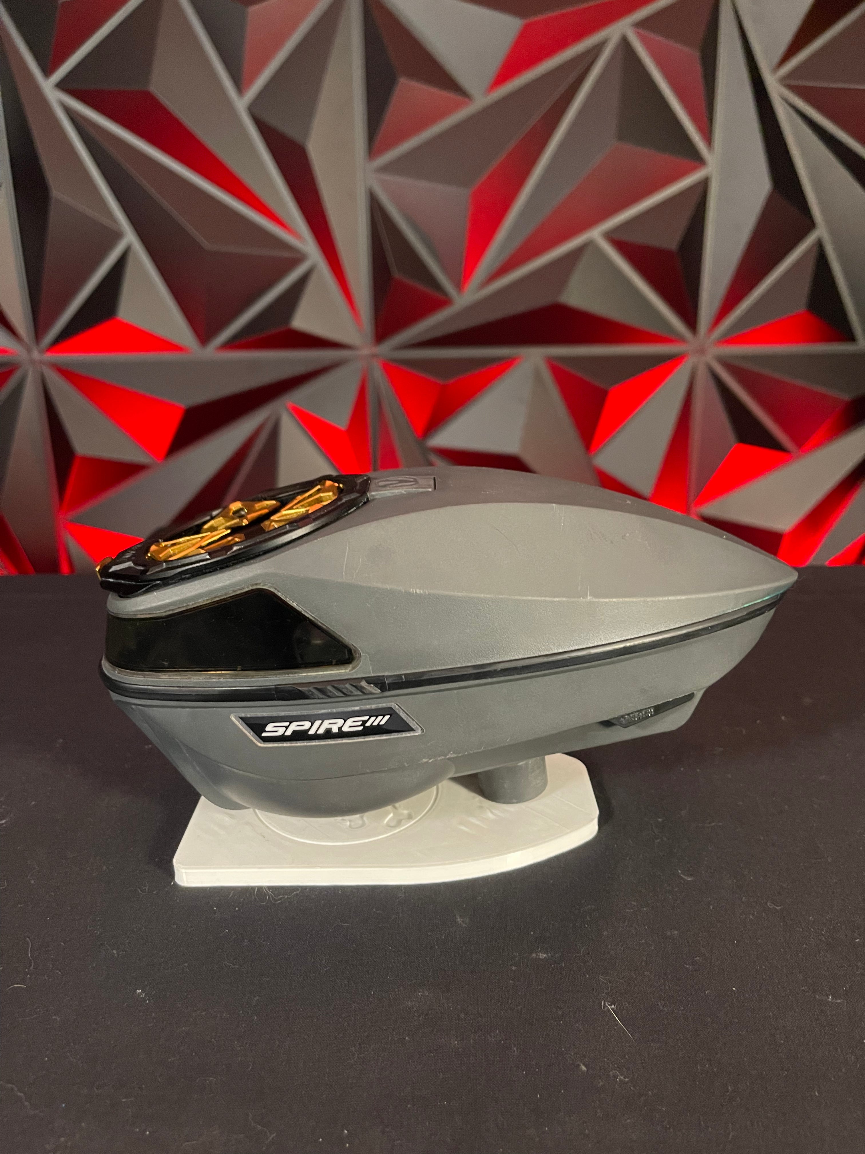 Used Virtue Spire 3 Paintball Loader - Slate Grey w/HK Army Evo Speedfeed