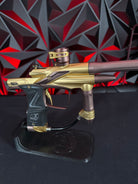 Used Planet Eclipse CSL Paintball Gun - Gold/Bronze w/14" & 16" Matching Carbon Fiber Tips, Blade and Scythe Trigger, & All 3 Barrel Backs