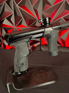 Used Planet Eclipse CS2 Pro Paintball Gun - Black w/ Gold Infamous FL Tip, 2 FL Backs, and Spare Black/White Grip Kit