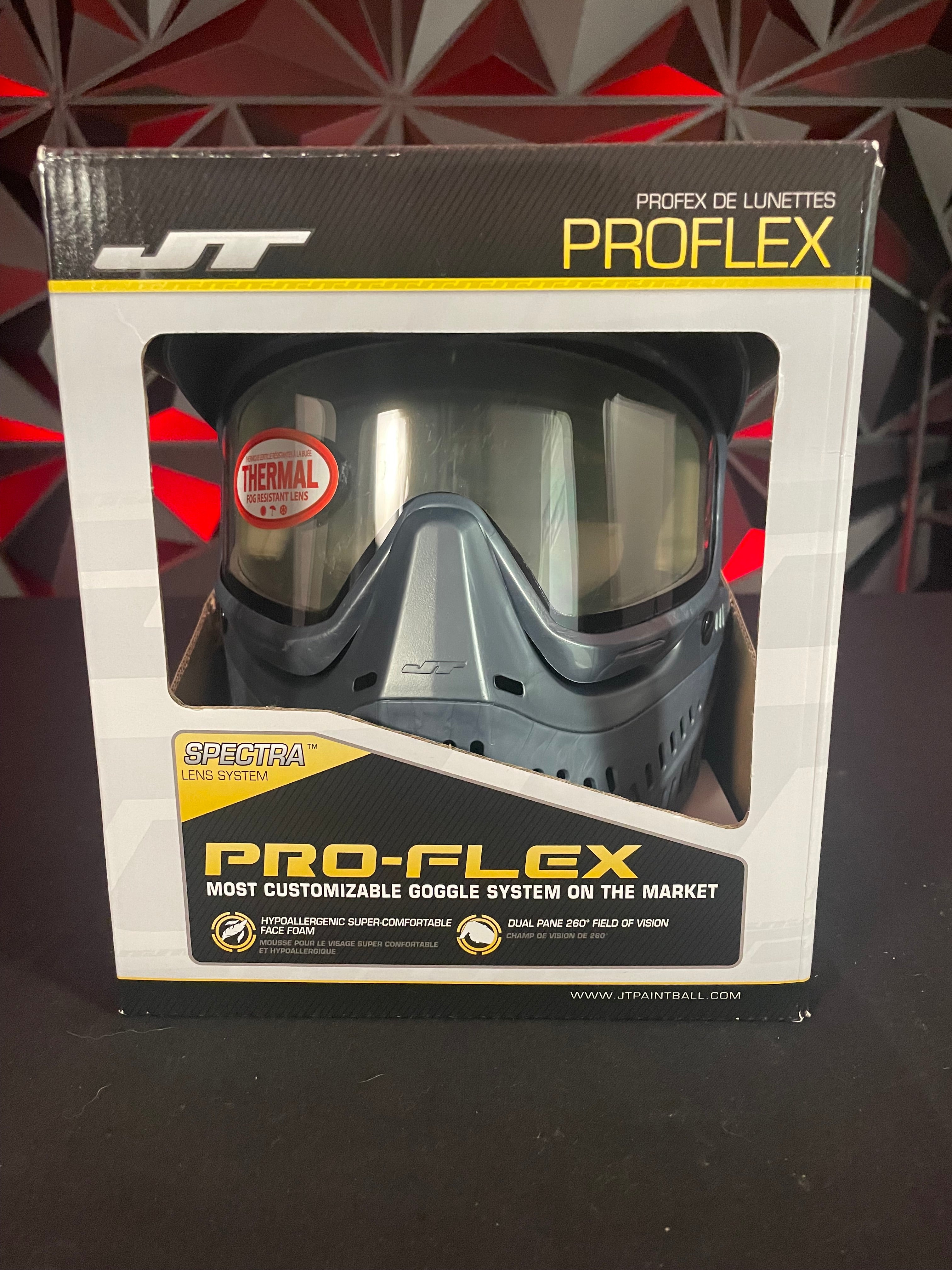 Used JT LE Proflex Paintball Mask - Blue Steel w/Clear Thermal Lens