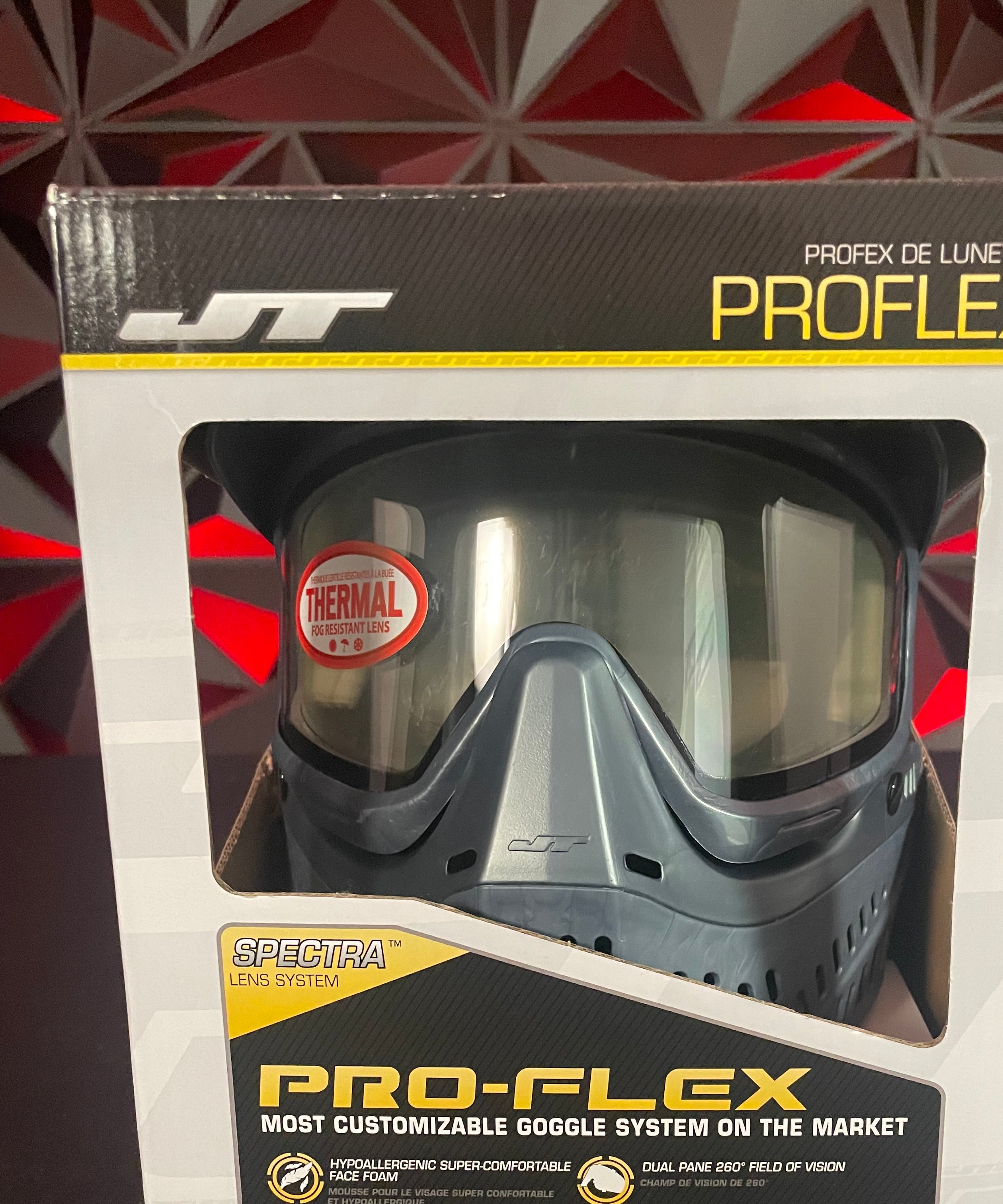 Used JT LE Proflex Paintball Mask - Blue Steel w/Clear Thermal Lens