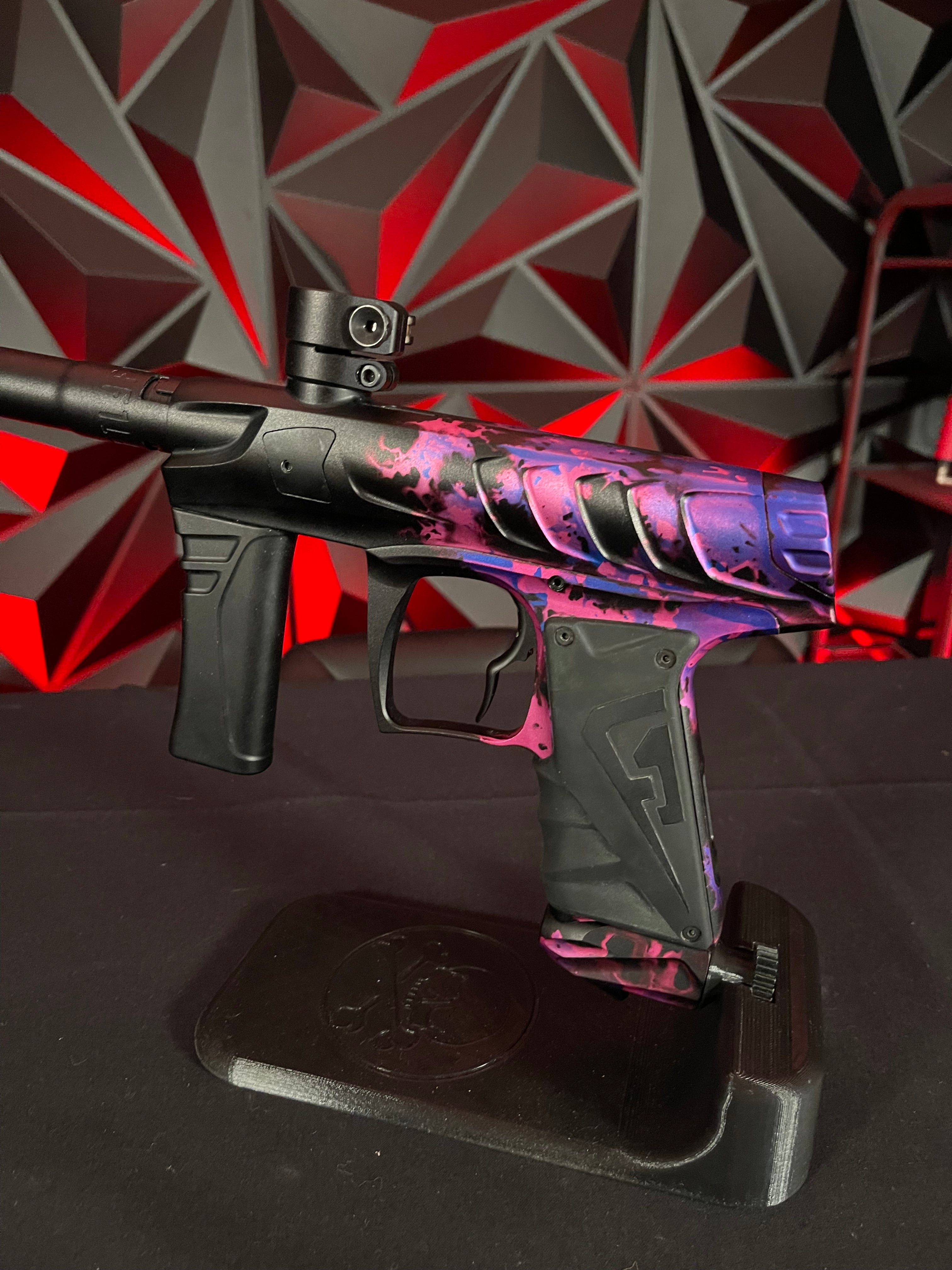 Used Field One Force Paintball Gun - Acid Wash Pink w/ Deuce Trigger & 3 Inserts