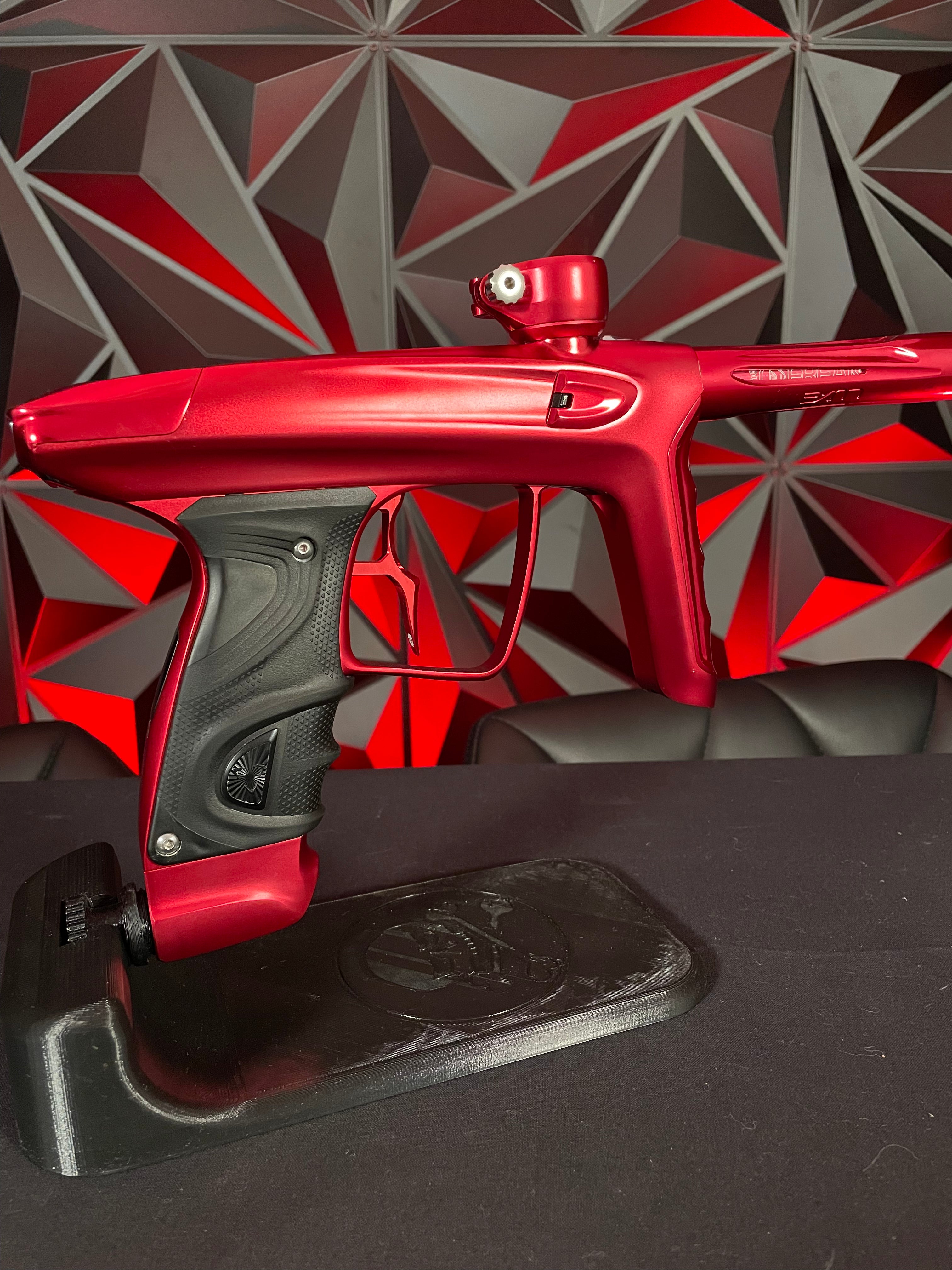 Used DLX Luxe TM40 Paintball Gun - Dust Red / Gloss Red w/Infamous Deuce Trigger