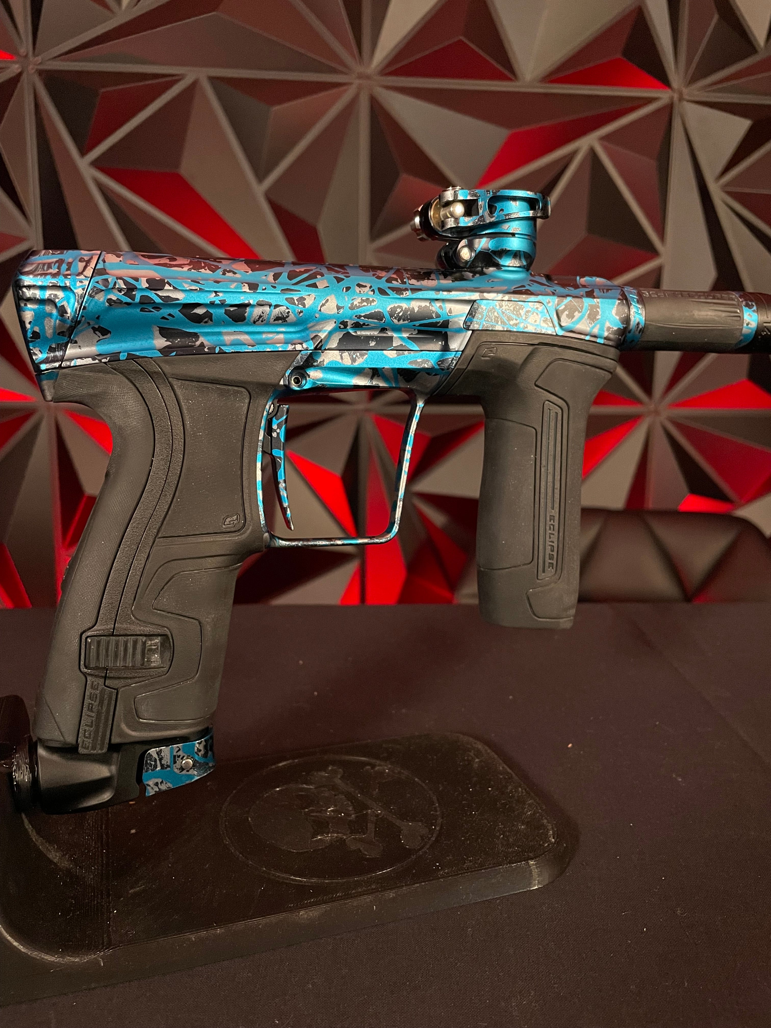 Used Planet Eclipse CS2 Paintball Gun - Dust Blue Shock Splash