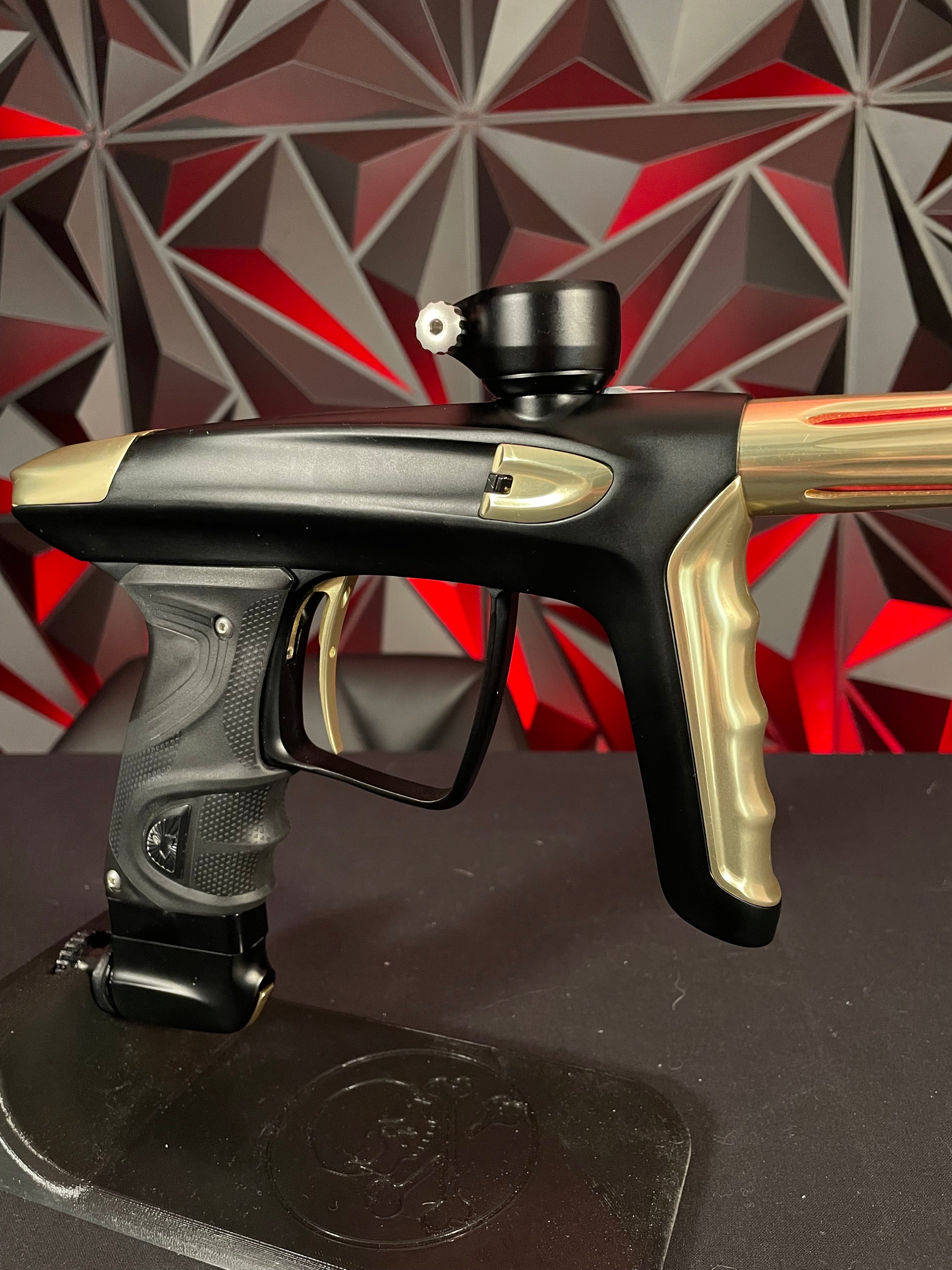 Used DLX TM40 Paintball Gun - Black/Gold w/Infamous Gold Deuce Trigger