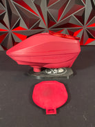 Used Virtue Spire IR2 Paintball Loader - Red w/ HK Army Evo Pro Speed Feed & Rain Lid