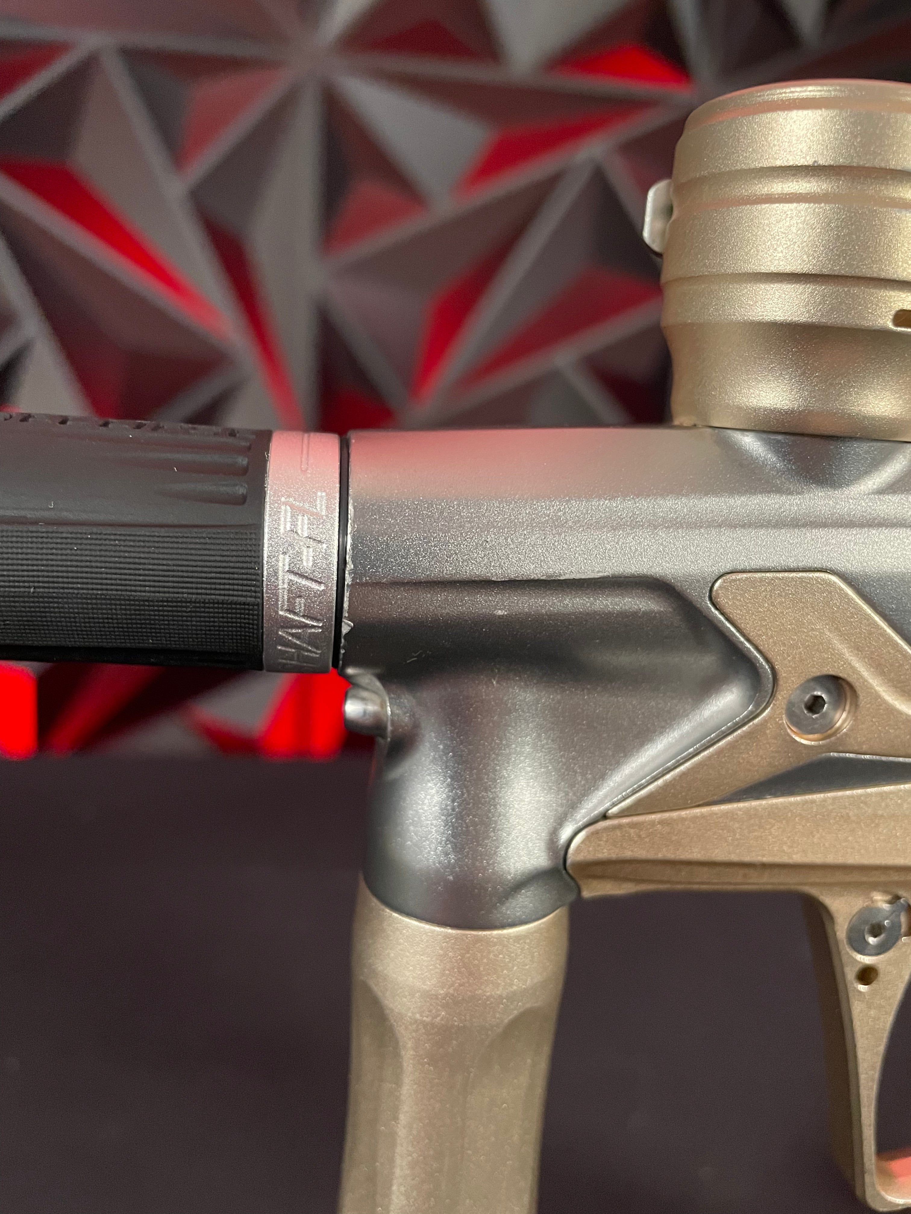 Used Eclipse Geo 3 Paintball Gun Grey/Gold w/ Black Pro DNA B Punishers Paintball