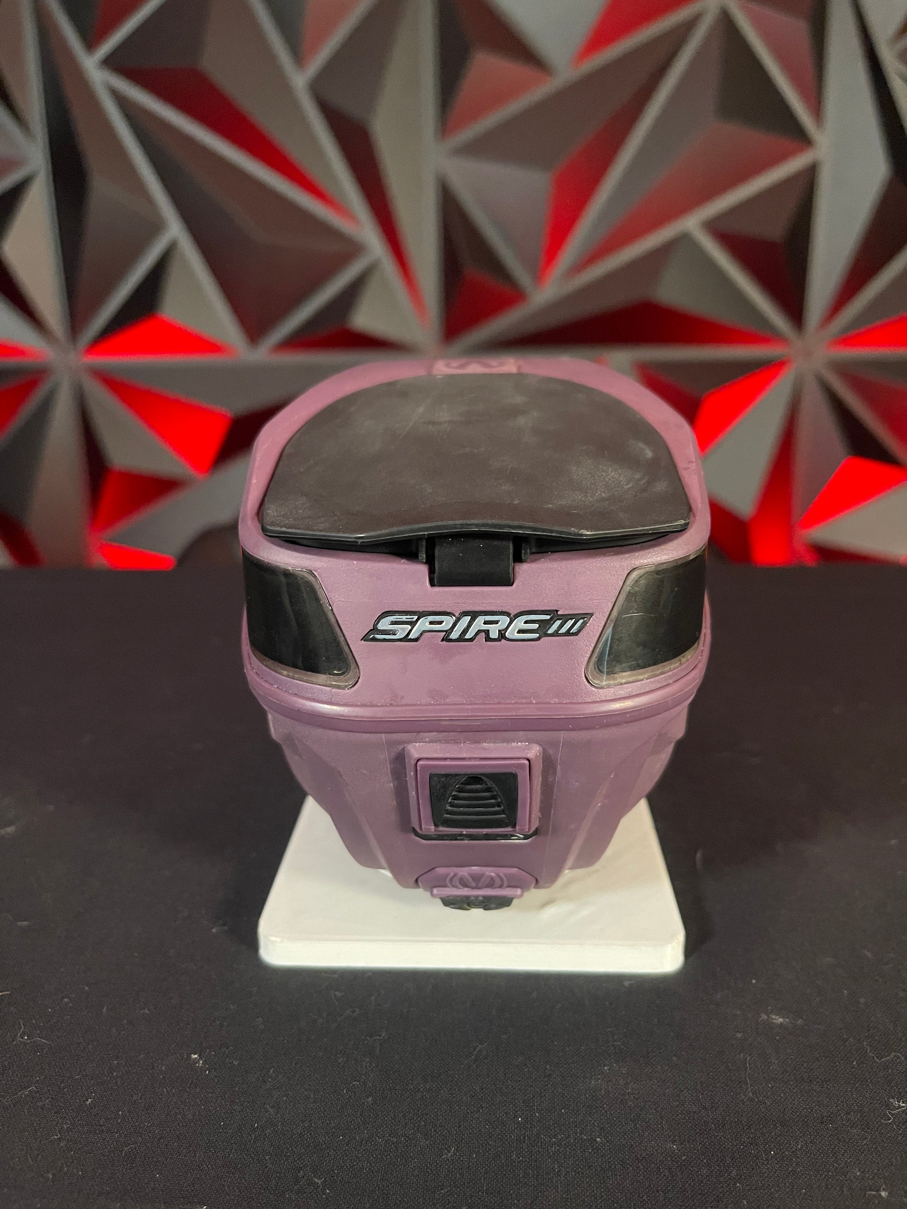 Used Virtue Spire 3 Paintball Loader - Slate Purple w/Rain Lid