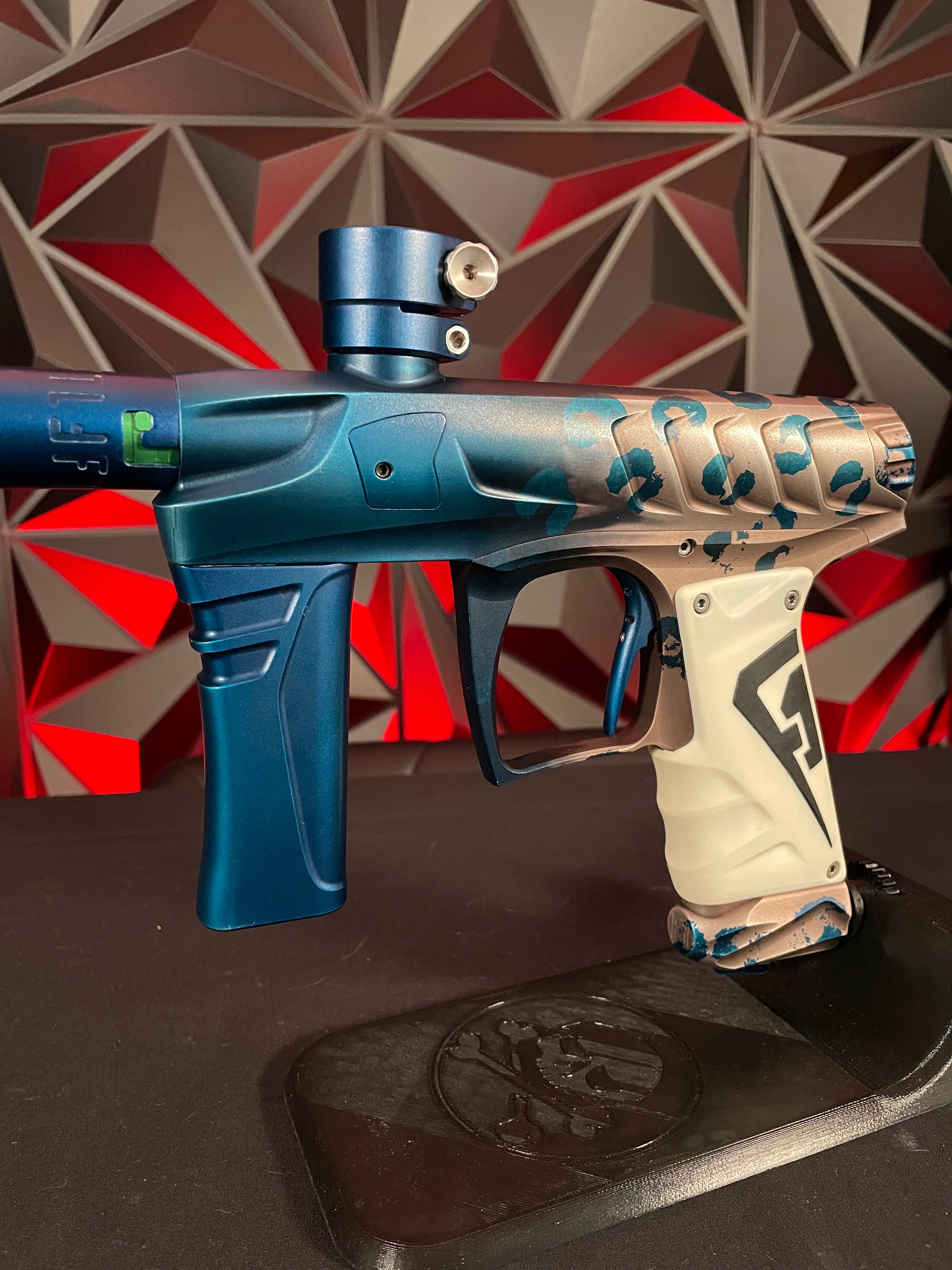 Field One Force Paintball Gun - Blake Yarber Blue Leopard Signature Series w/ Full Acculock Barrel Insert Kit (6 Inserts)