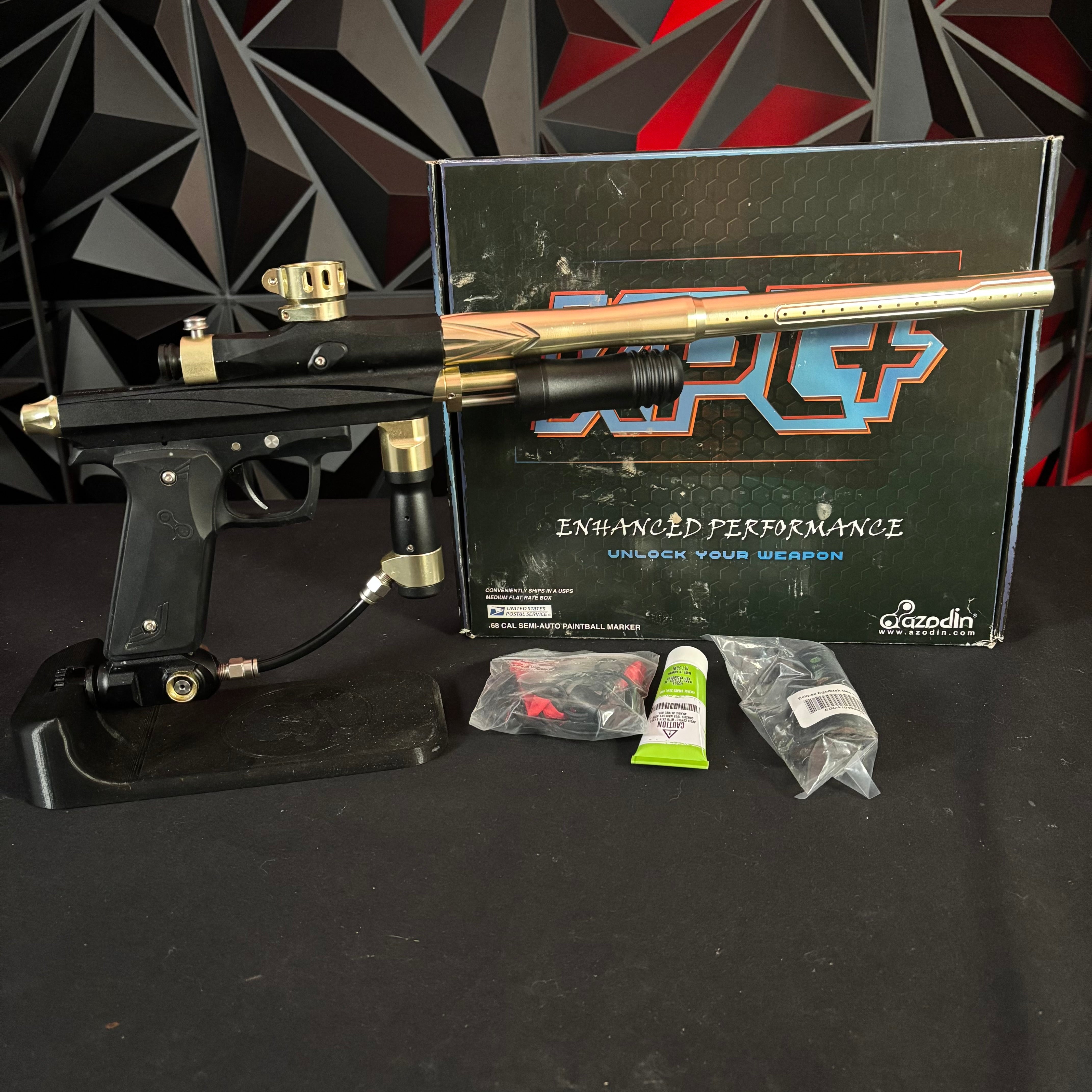 Used Azodin KPC+ Pump Paintball Gun - Black / Gold