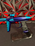 Used DLX Luxe Ice Paintball Gun - Polished Purple / Polished Teal w/ 5 Freak Inserts