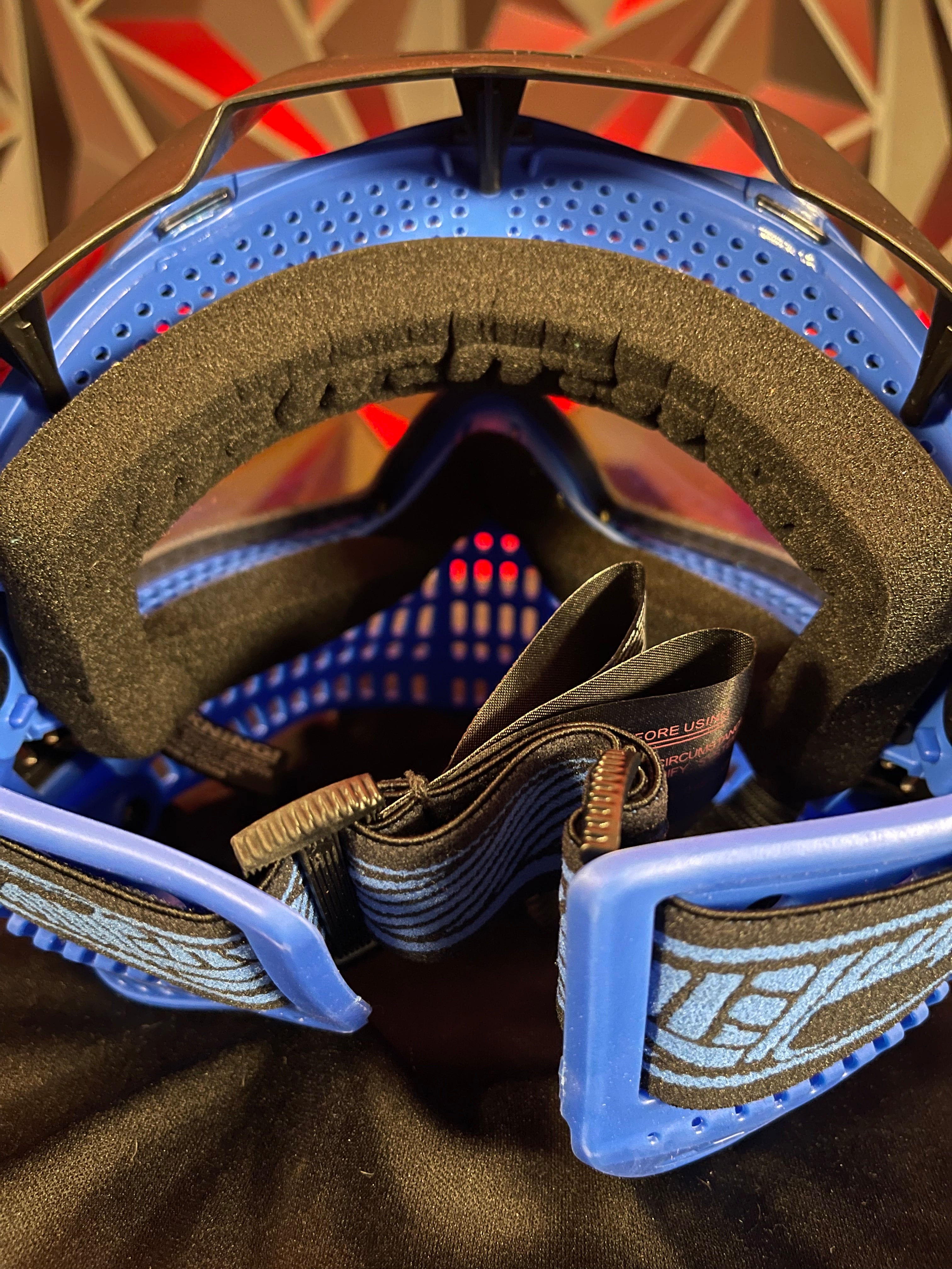 Used JT Proflex Mask - Black/Blue w/ Visor and Soft Goggle Bag