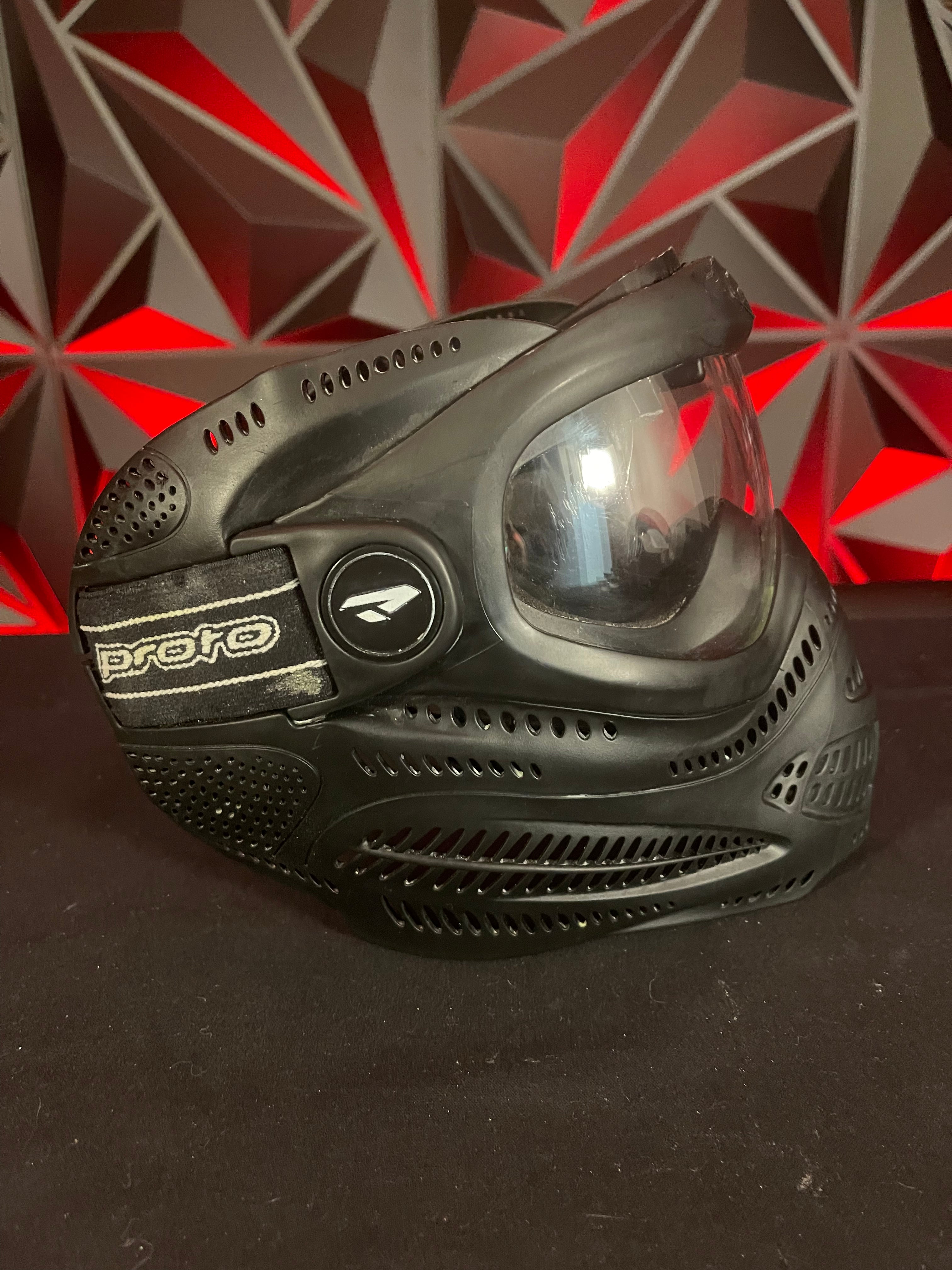Used Dye Proto Paintball Mask Black Punishers Paintball
