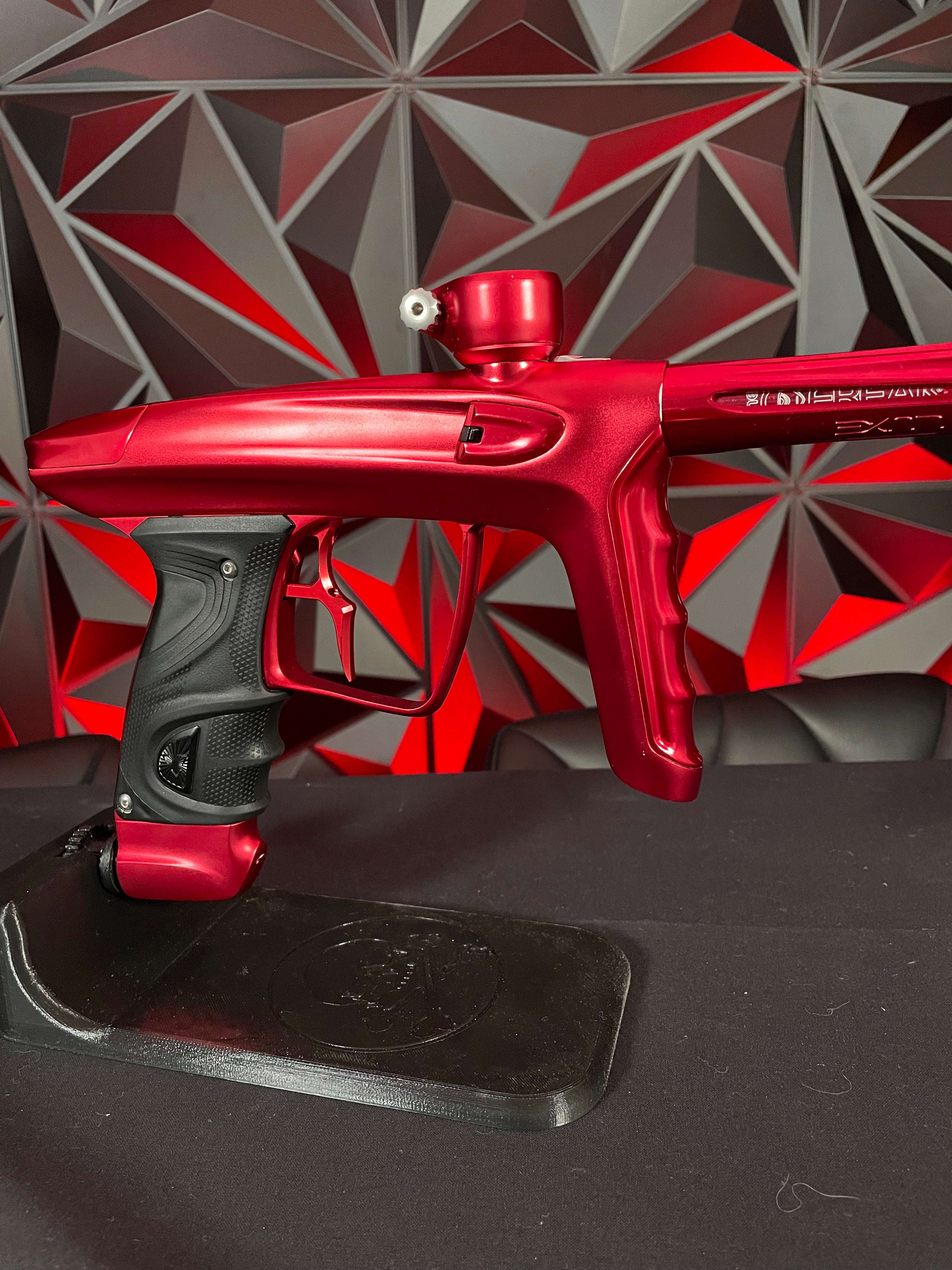 Used DLX Luxe TM40 Paintball Gun - Dust Red / Gloss Red w/Infamous Deuce Trigger