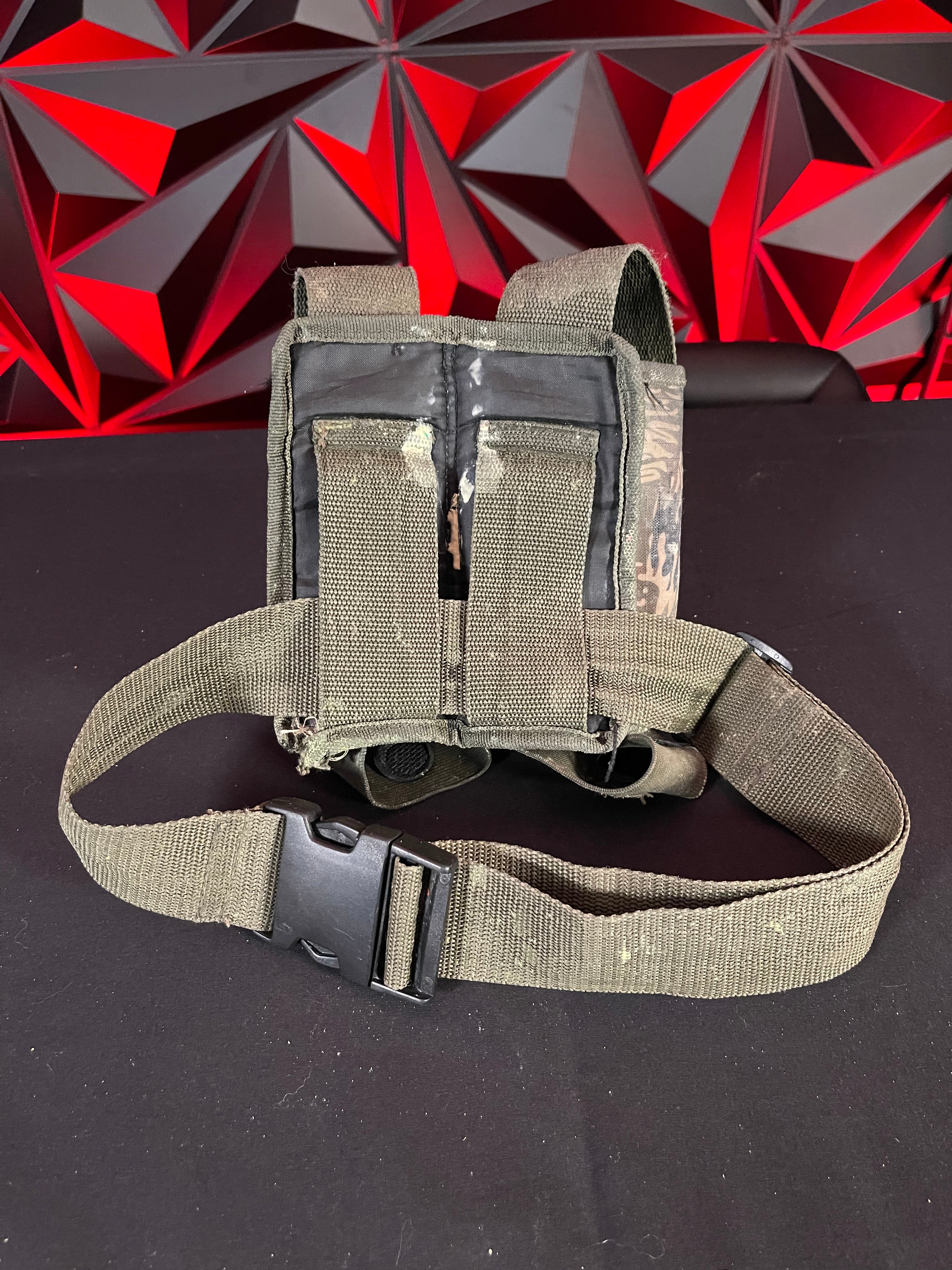 Used Valken Double Pod Pouch - Tiger Camo Olive