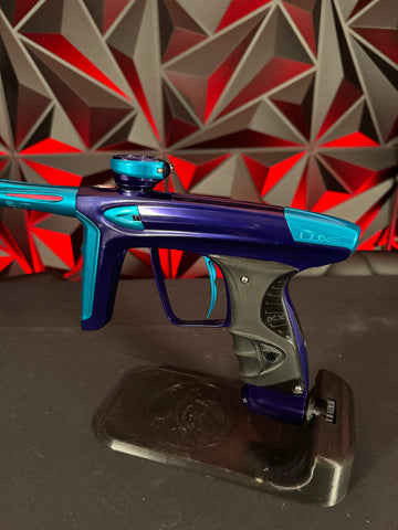 Used DLX Luxe Ice Paintball Gun - Polished Purple / Polished Teal w/ 5 Freak Inserts