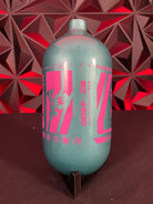 Used HK Army "Aero Lite" Extra Lite 80/4500 Paintball Tank - Teal/Pink *BOTTLE ONLY* w/Infamous Tank Case