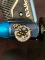 Used Empire Axe Pro Paintball Gun - Blue/Silver w/ Redline Board