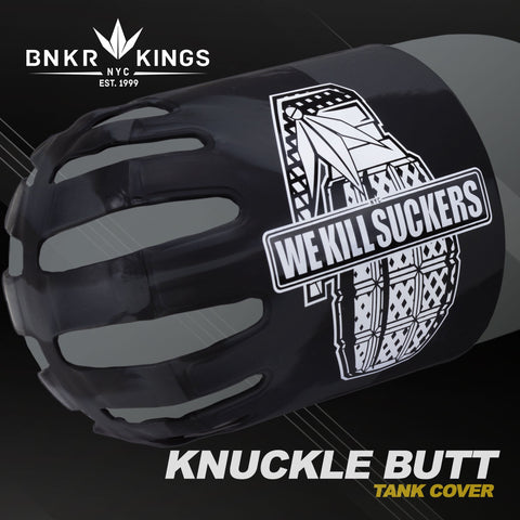 BNKR Bunker Kings Knuckle Butt Paintball Tank Cover - WKS Grenade - Black
