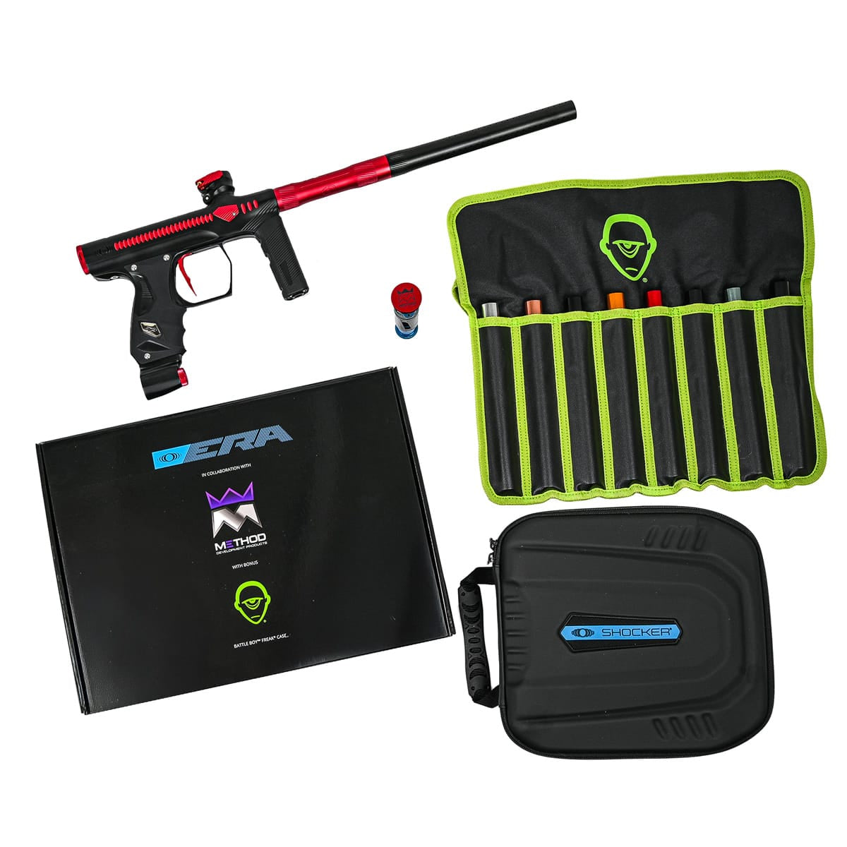 DLX x Method Shocker ERA Paintball Gun - Black/Red