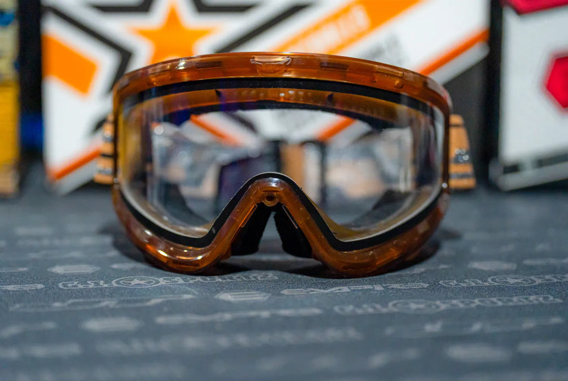 JT Pro-Flex QLS Complete Goggle Frame - Brown w/Clear Lens and Strap