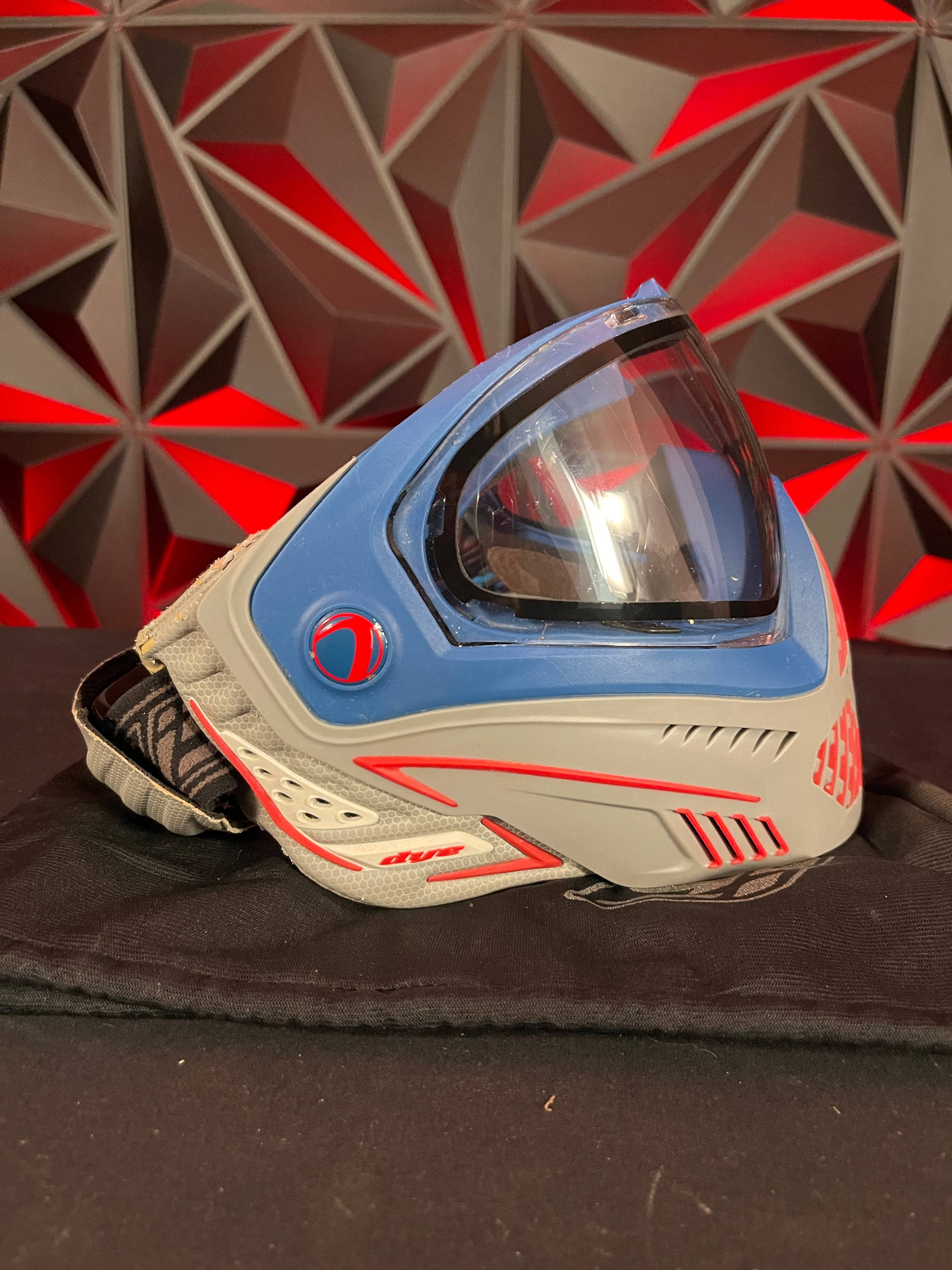 Used Dye i5 Paintball Goggle - Grey/Red w/Soft Goggle Bag