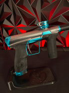 Used Planet Eclipse CS2 Pro Paintball Gun - Grey/Teal w/3 FL Back