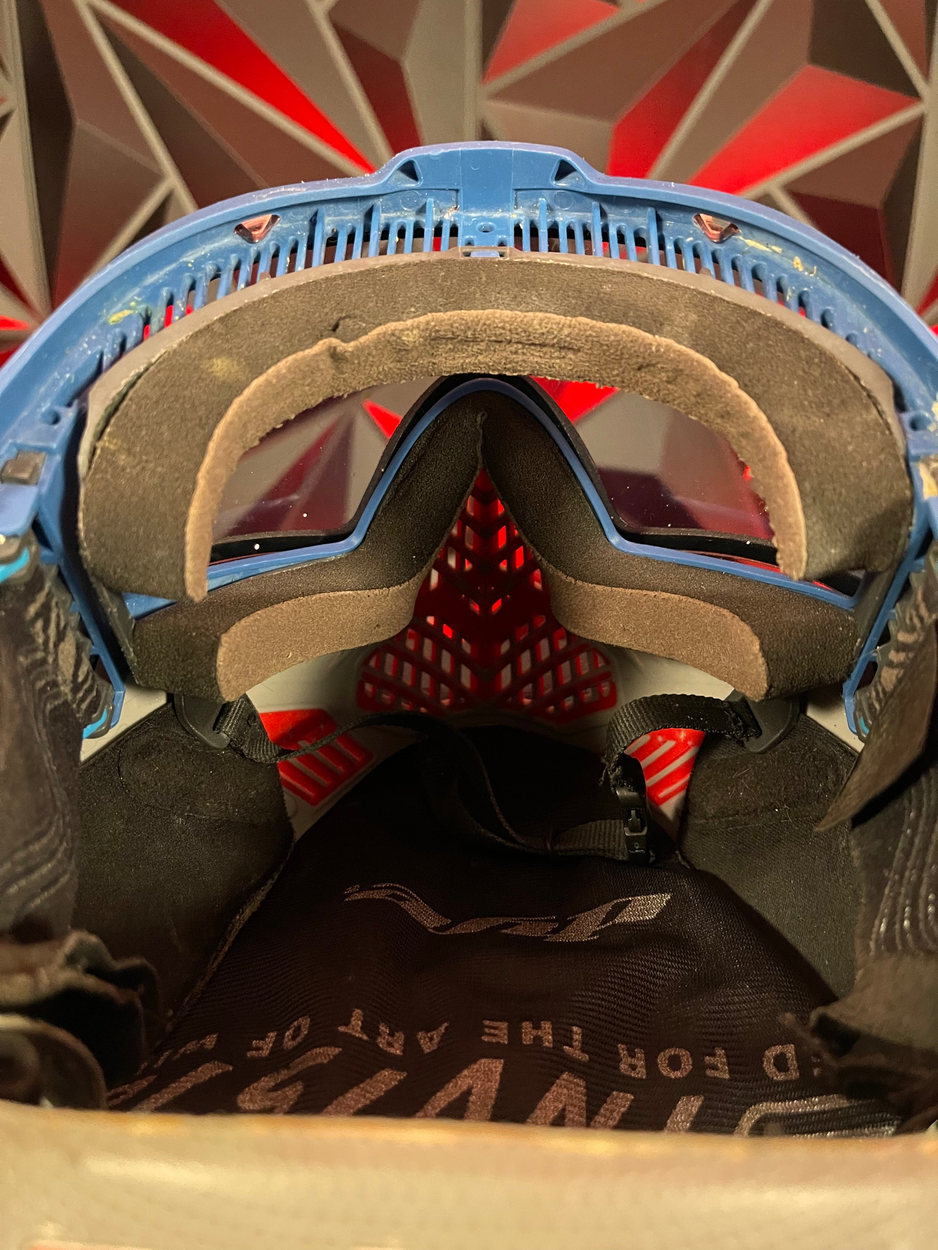 Used Dye i5 Paintball Goggle - Grey/Red w/Soft Goggle Bag