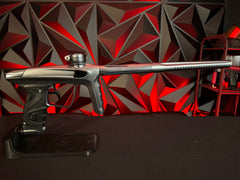 Used DLX TM40 Paintball Gun - Polished Pewter/Dust Pewter w/Infamous Deuce Trigger *Right side eye cover is Polished Black*