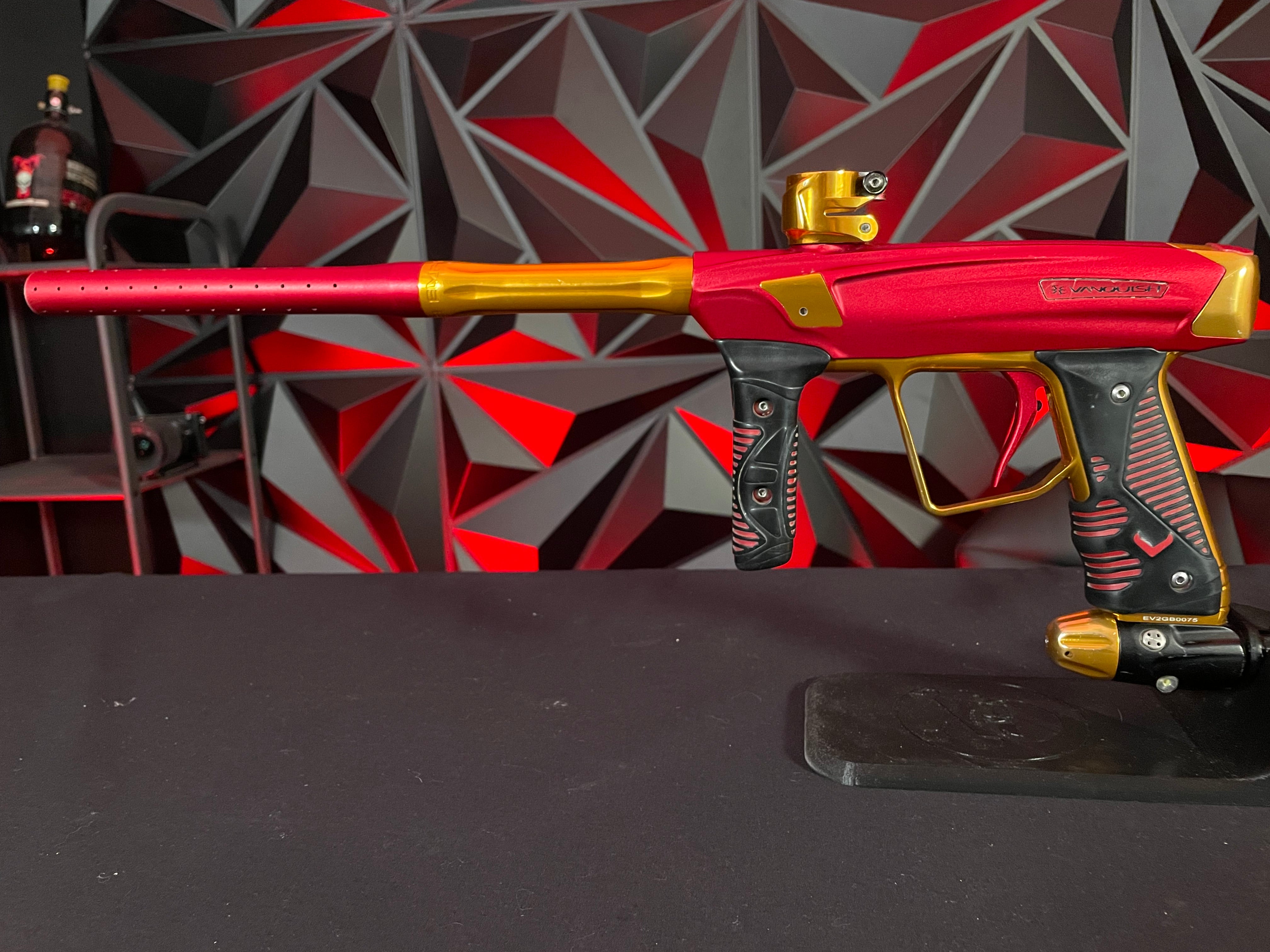 Used Empire Vanquish GT Paintball Gun - Red/Gold