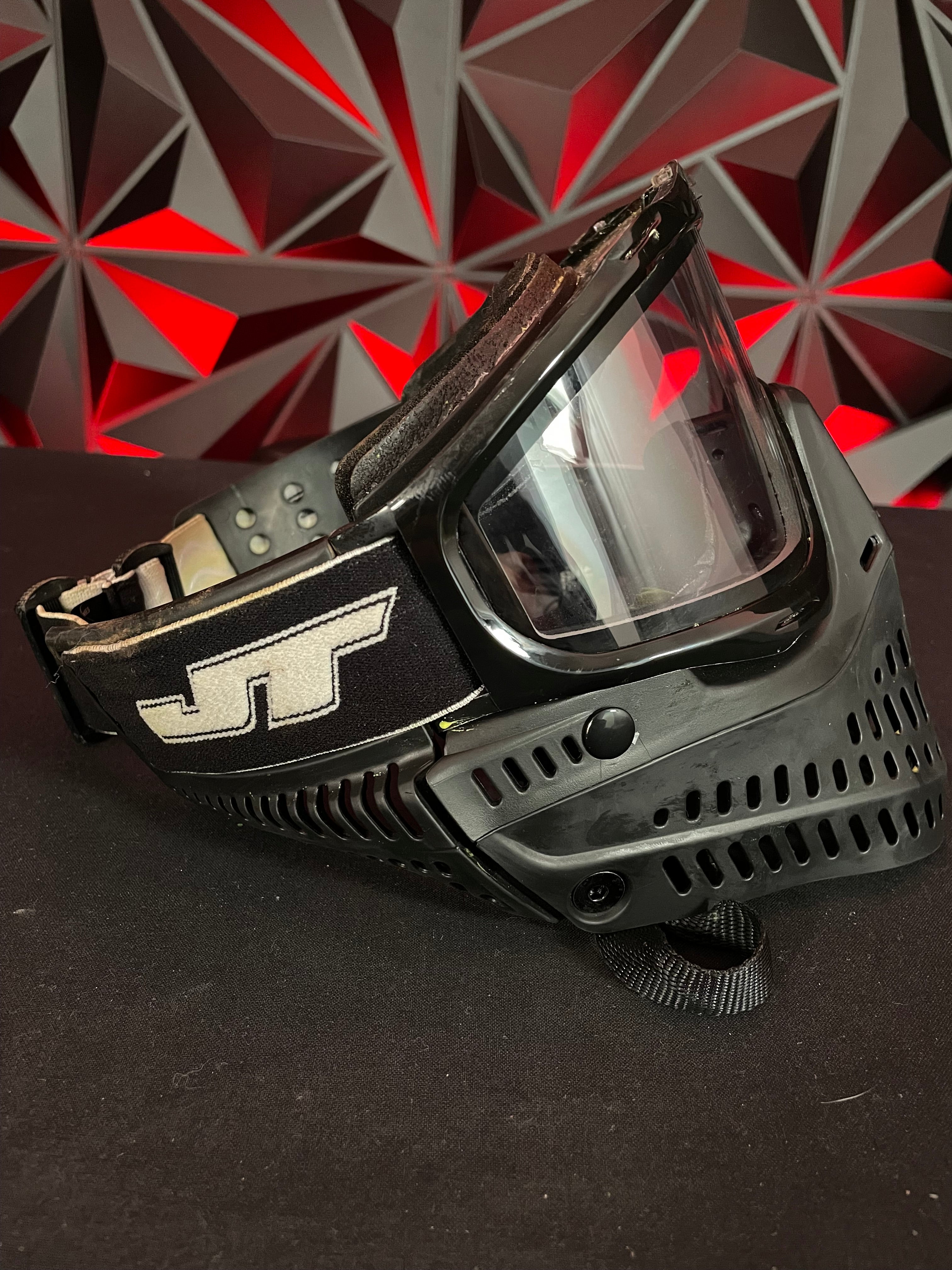 Used JT Proflex Paintball Mask - Black w/ No Visor