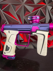 Used Planet Eclipse 170r Paintball Gun - Blue/Purple w/ Infamous Deuce Trigger & White Grip Kit