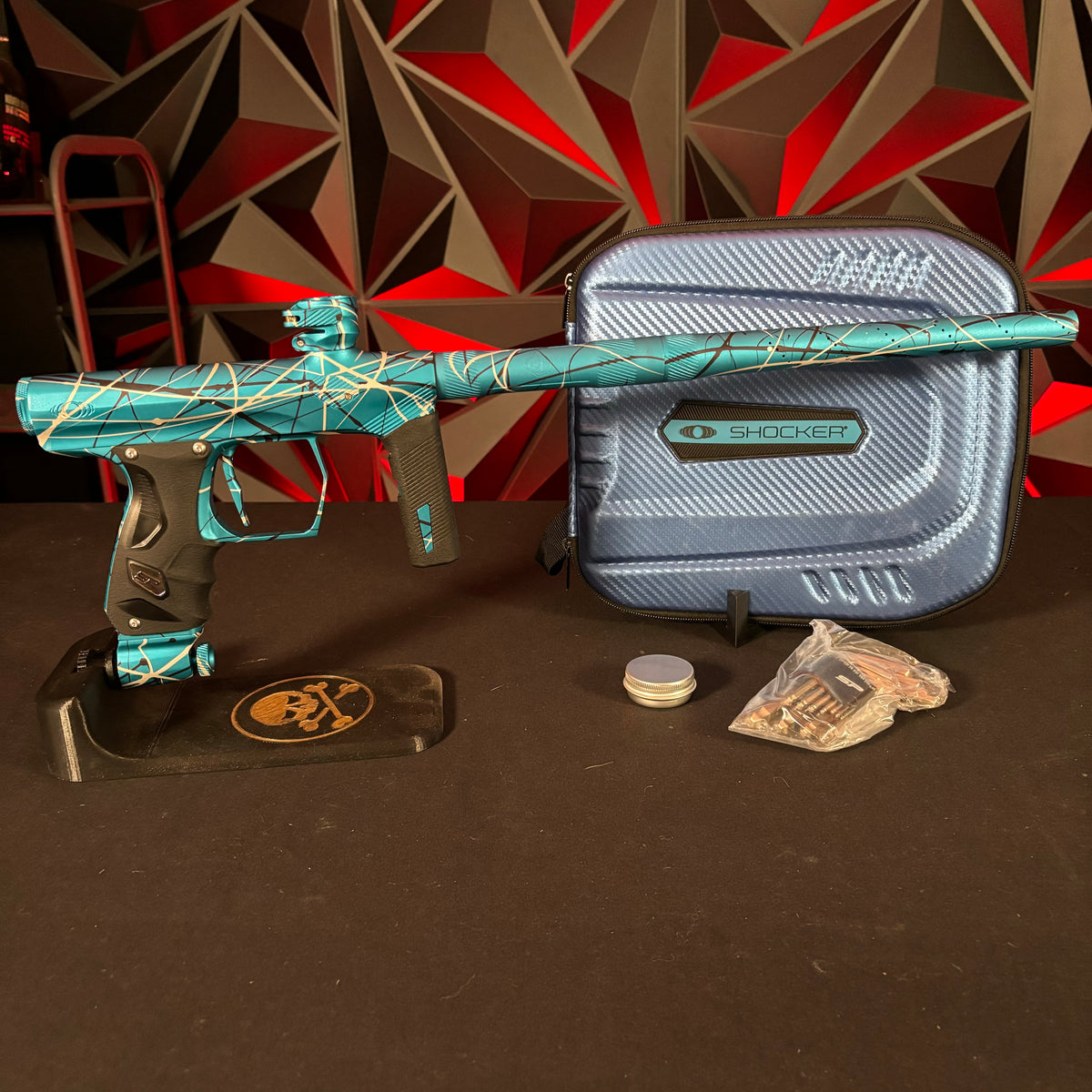 Used Shocker ERA Paintball Gun - Blue Splash