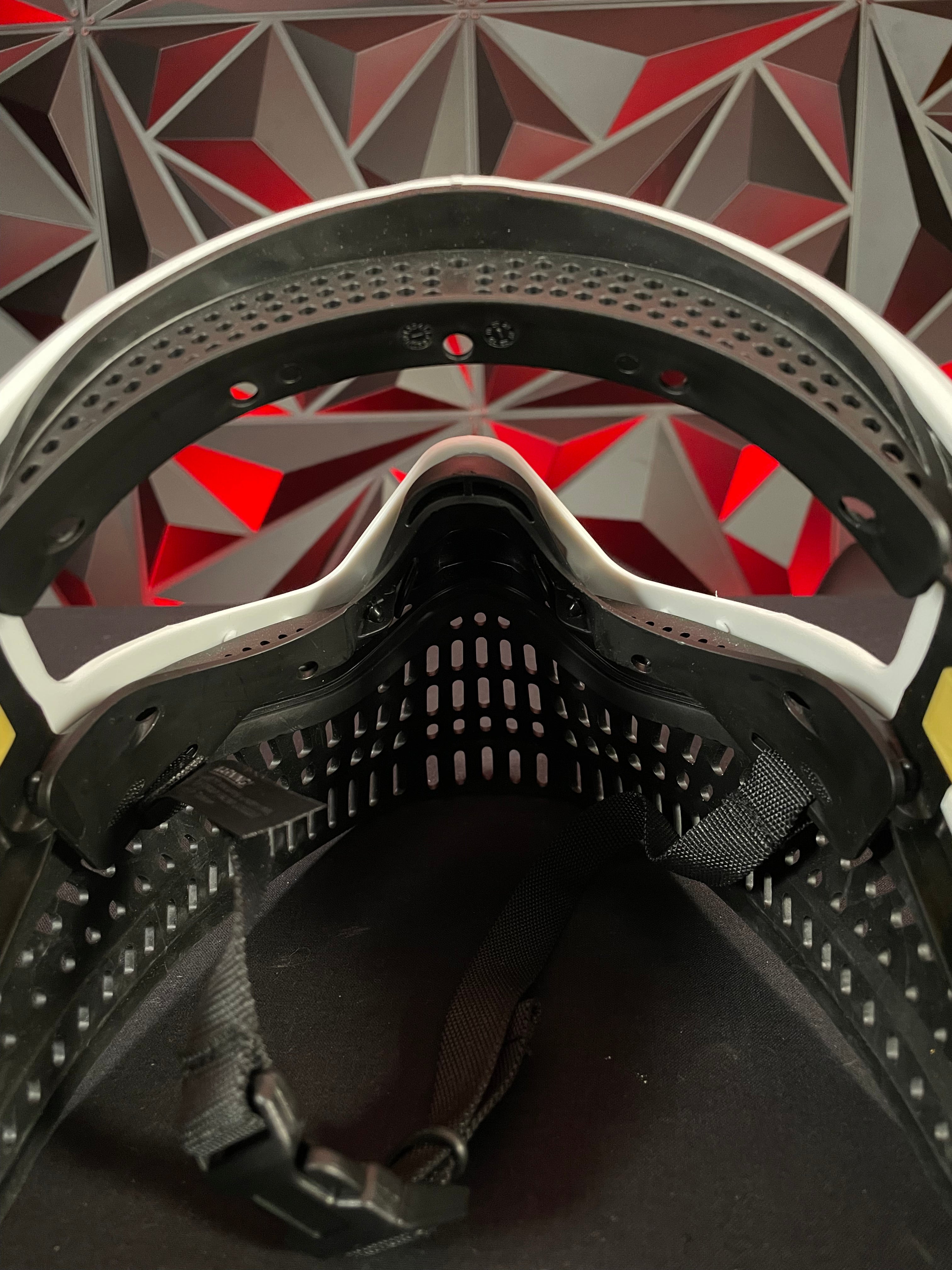 Used JT ProflexX Paintball Mask Black/White w/ Chin Strap