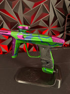 Used DLX Luxe X Paintball Marker - LE Green/Purple Splash w/Green ACP Tip