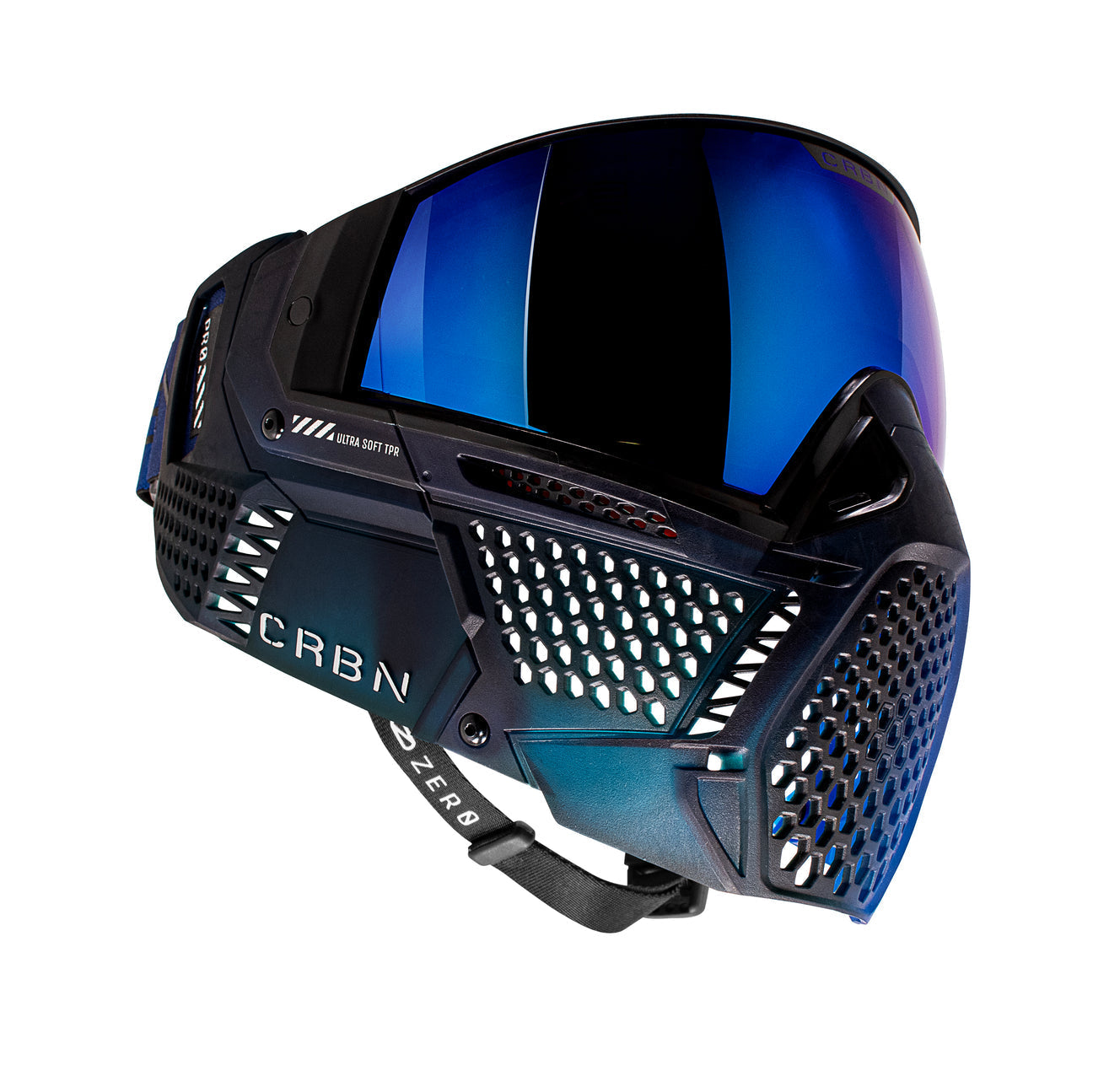 Carbon ZERO Pro Fade Paintball Mask - More Coverage - Indigo