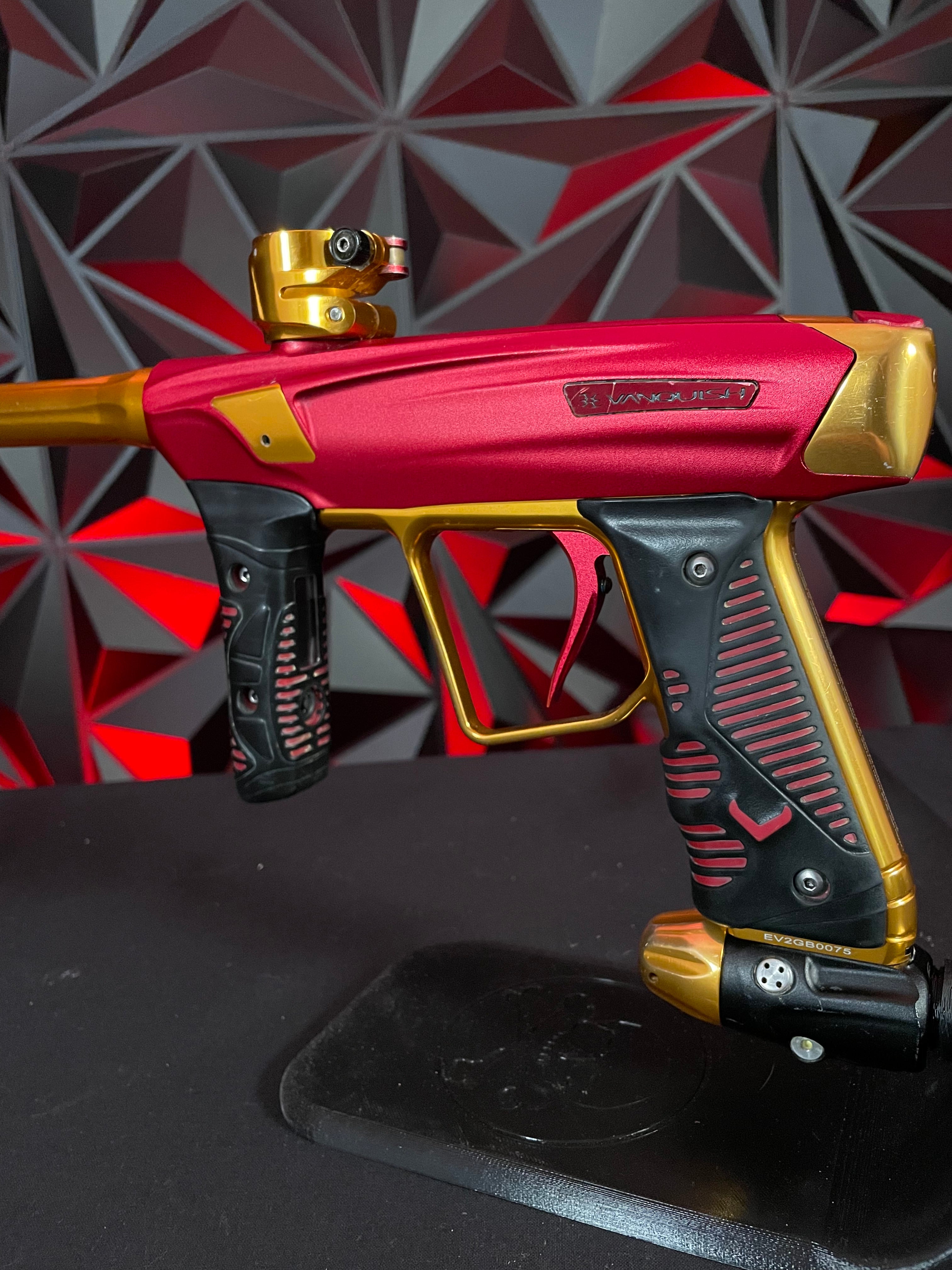 Used Empire Vanquish GT Paintball Gun - Red/Gold