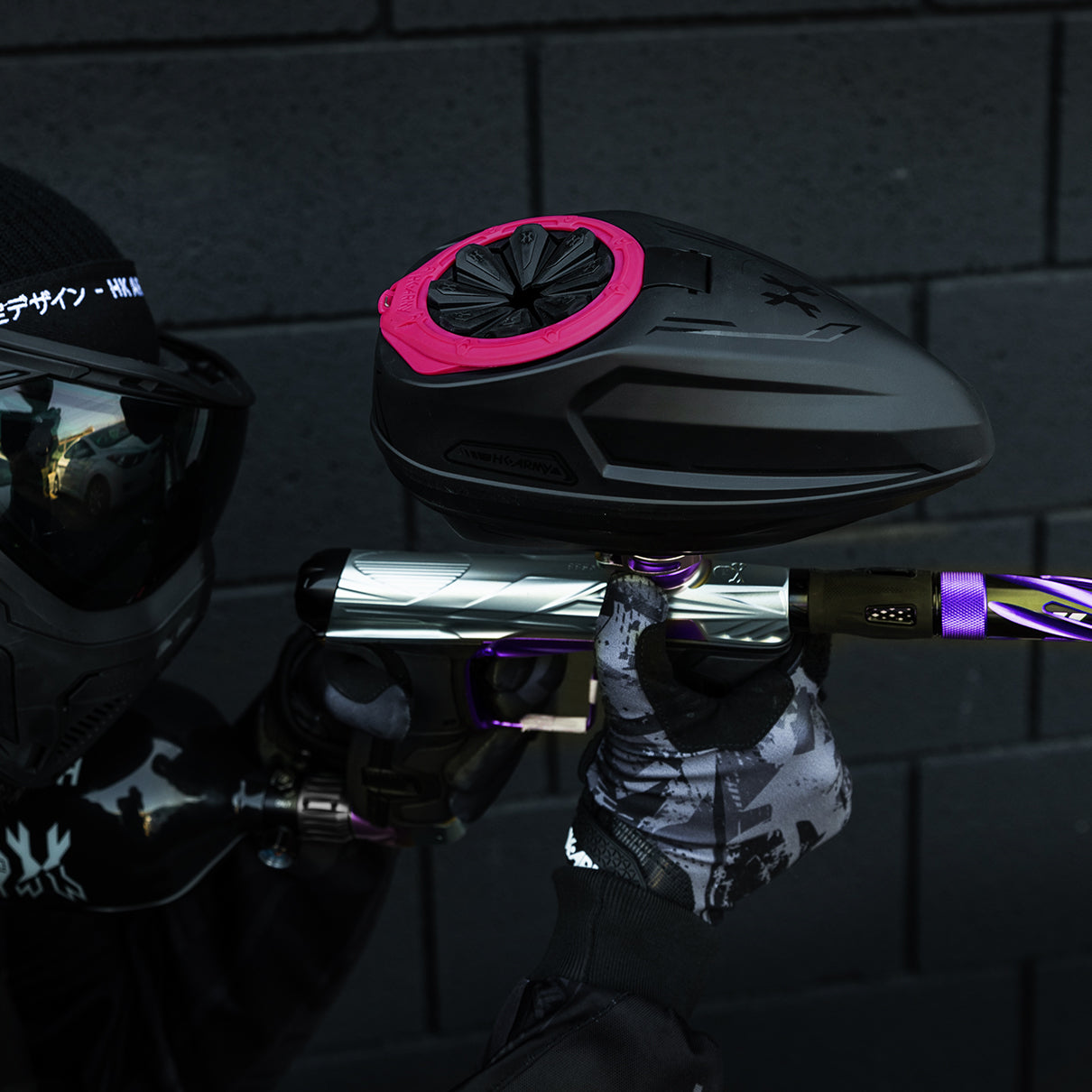 HK Army Sonic Plus Paintball Loader - Black/Neon Pink