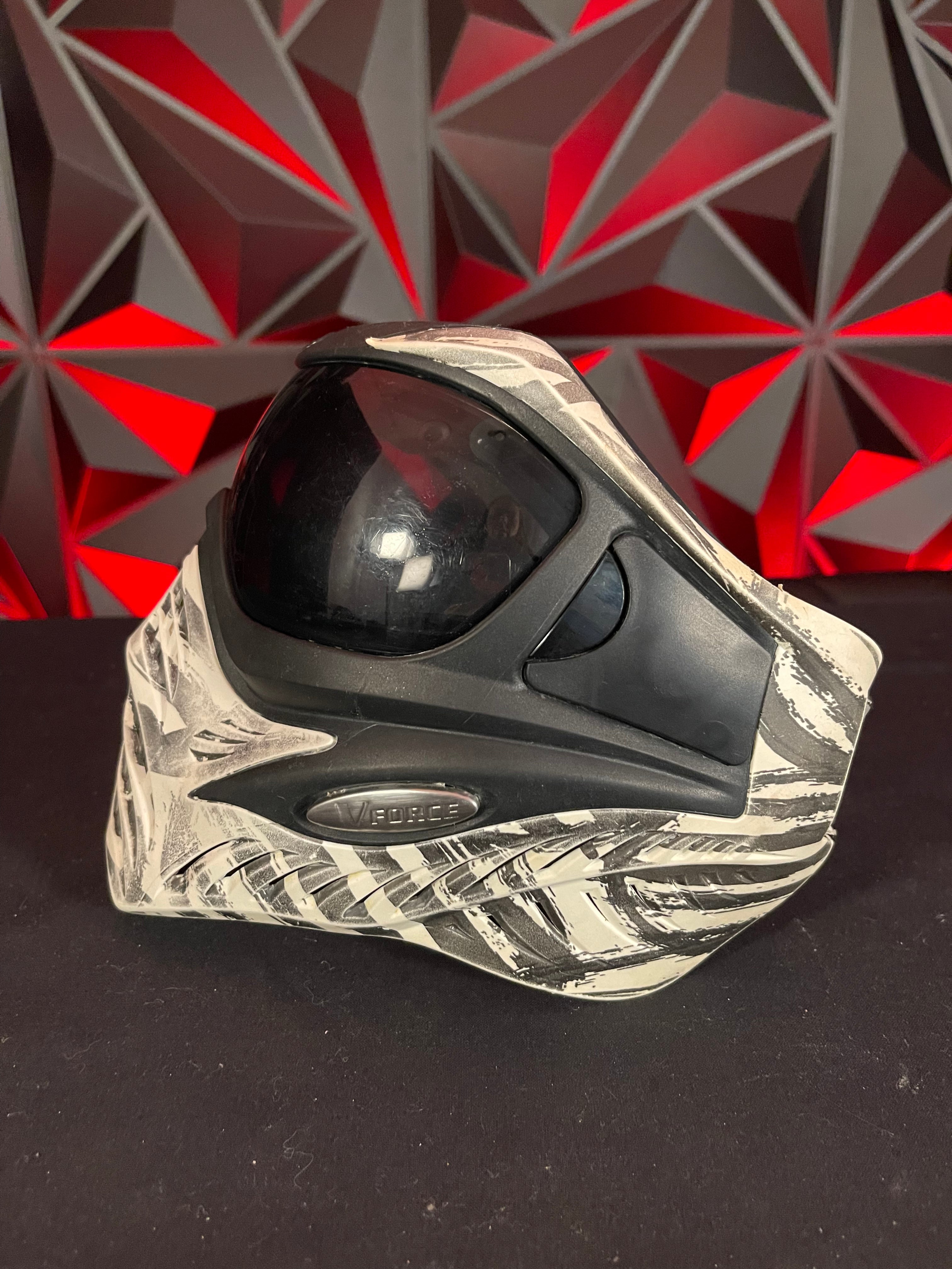 Used V-Force Grill Paintball Mask - White/Black