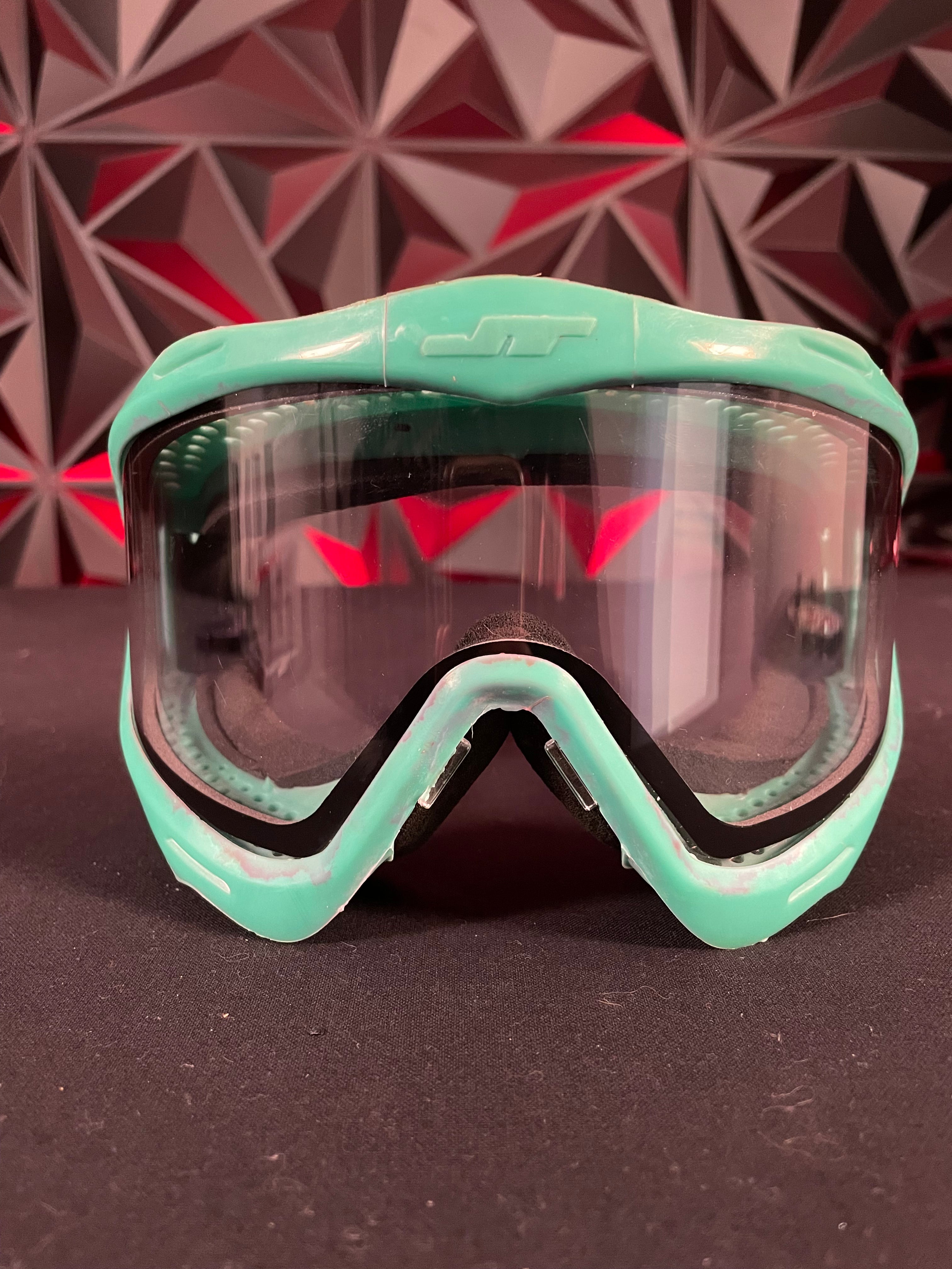 Used JT Proflex Paintball Mask Frame - Teal w/ Clear Lens