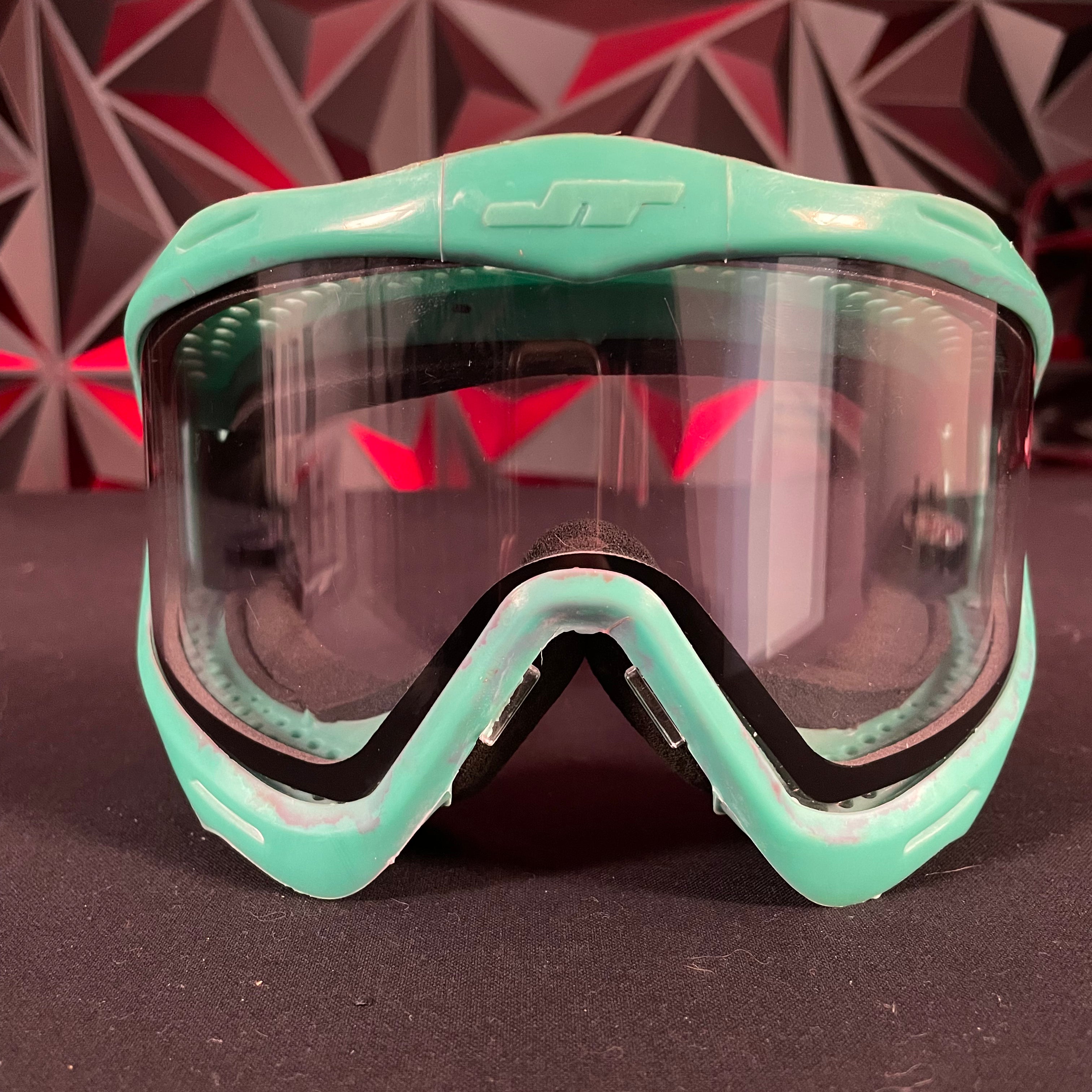 Used JT Proflex Paintball Mask Frame - Teal w/ Clear Lens