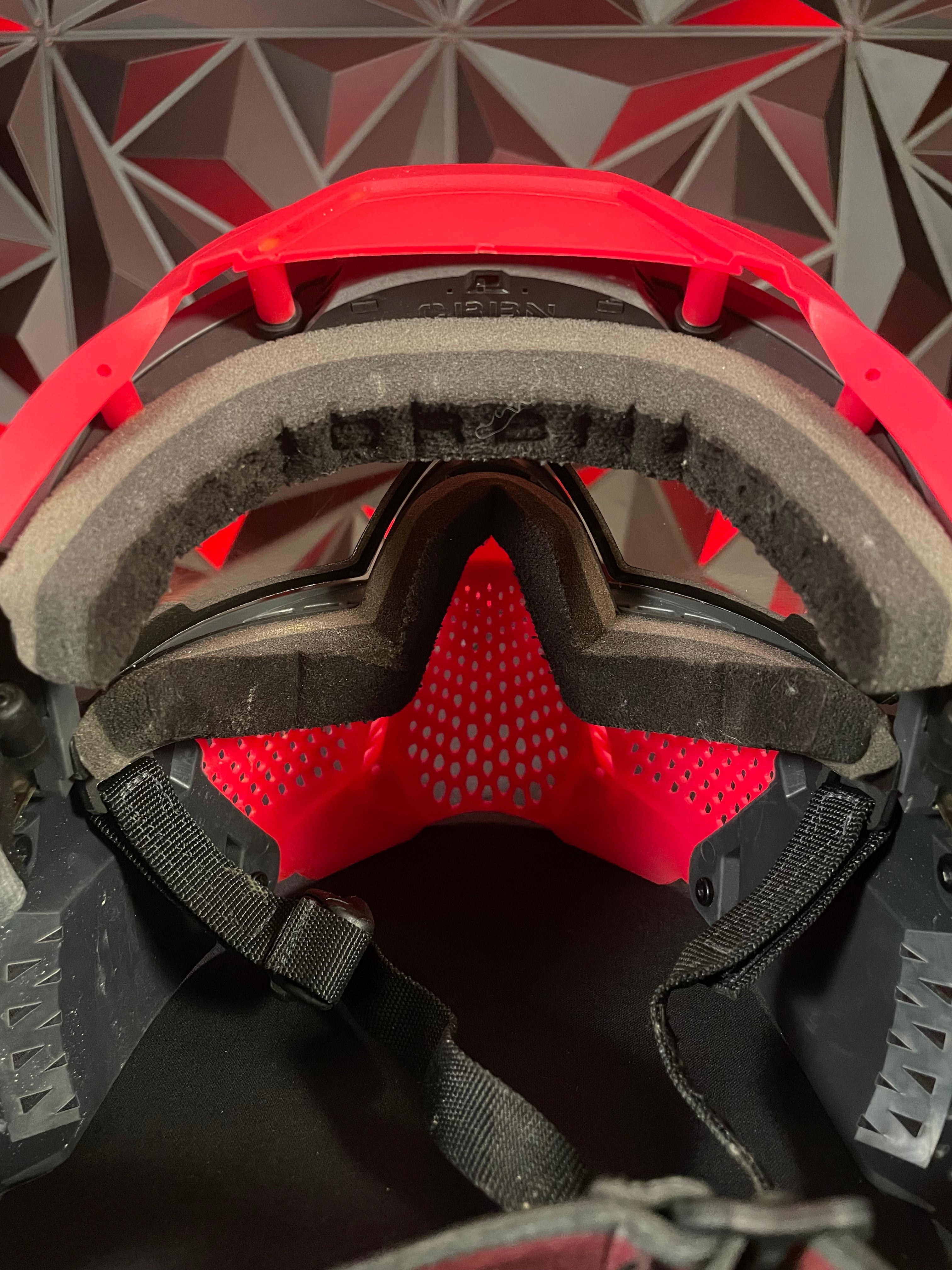 Used Carbon Zero SLD MORE Coverage Paintball Mask Crimson w/ 2 Lense