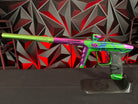 Used DLX Luxe X Paintball Marker - LE Green/Purple Splash w/Green ACP Tip