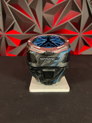Used Virtue Spire 3 Paintball Loader - Graphic Blue w/HK Army Evo Pro Speedfeed